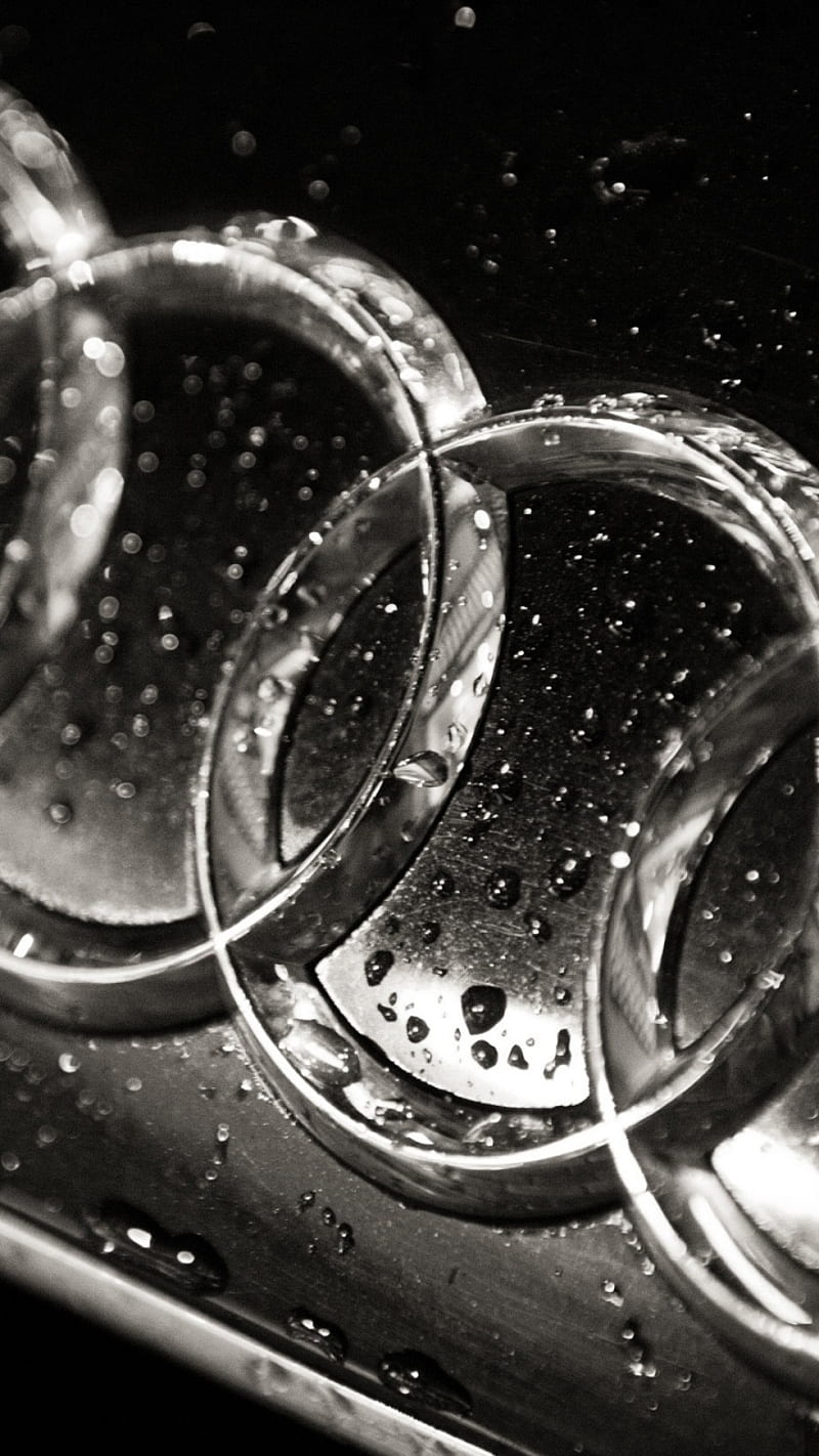 800x1422 Audi, rain, rainy day, logo, sportcar, HD phone wallpaper