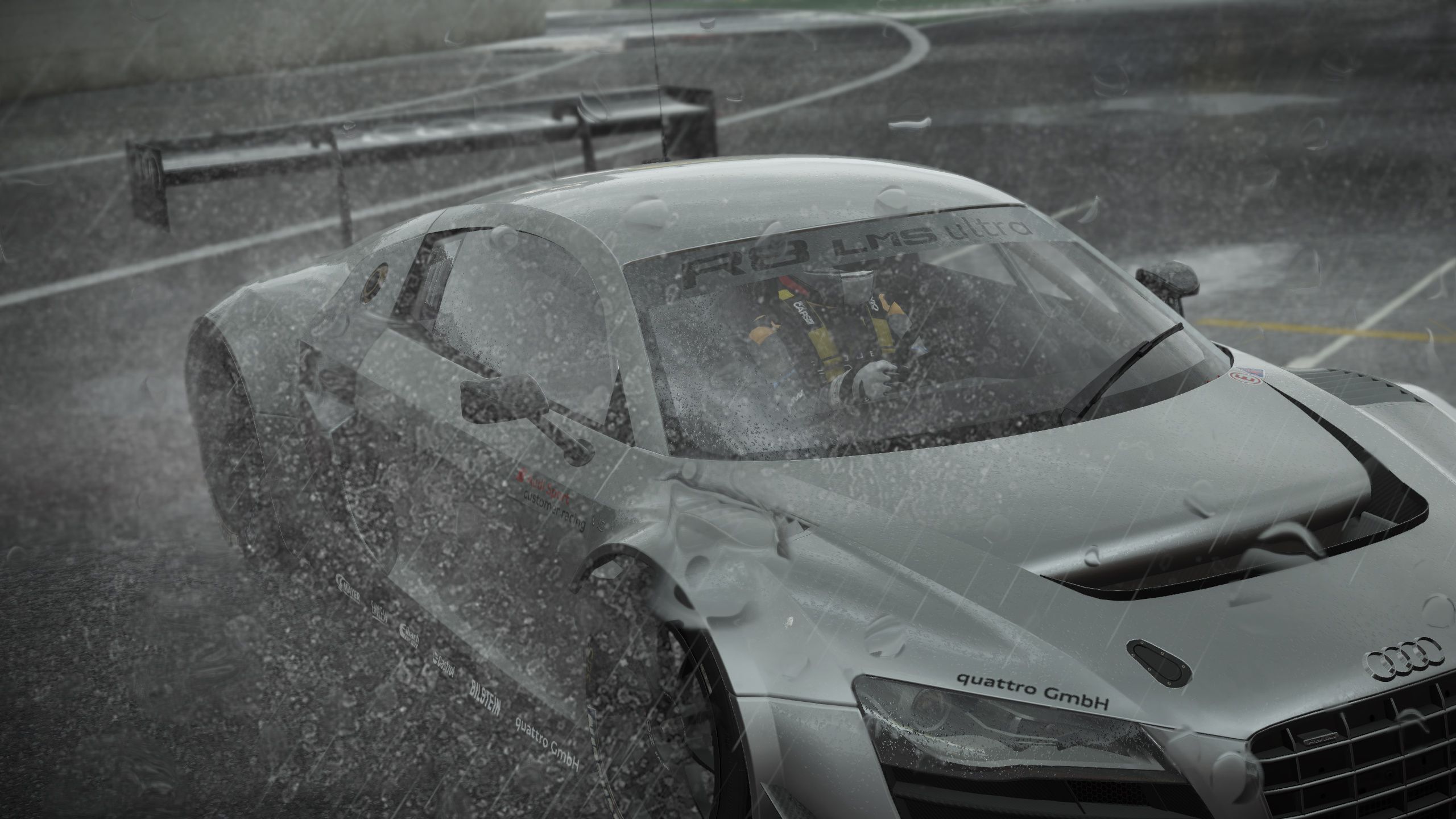 2560x1440 Desktop wallpaper: Video Game, Project Cars, Audi, Car, Racing, Rain 4K free download for PC. 681994