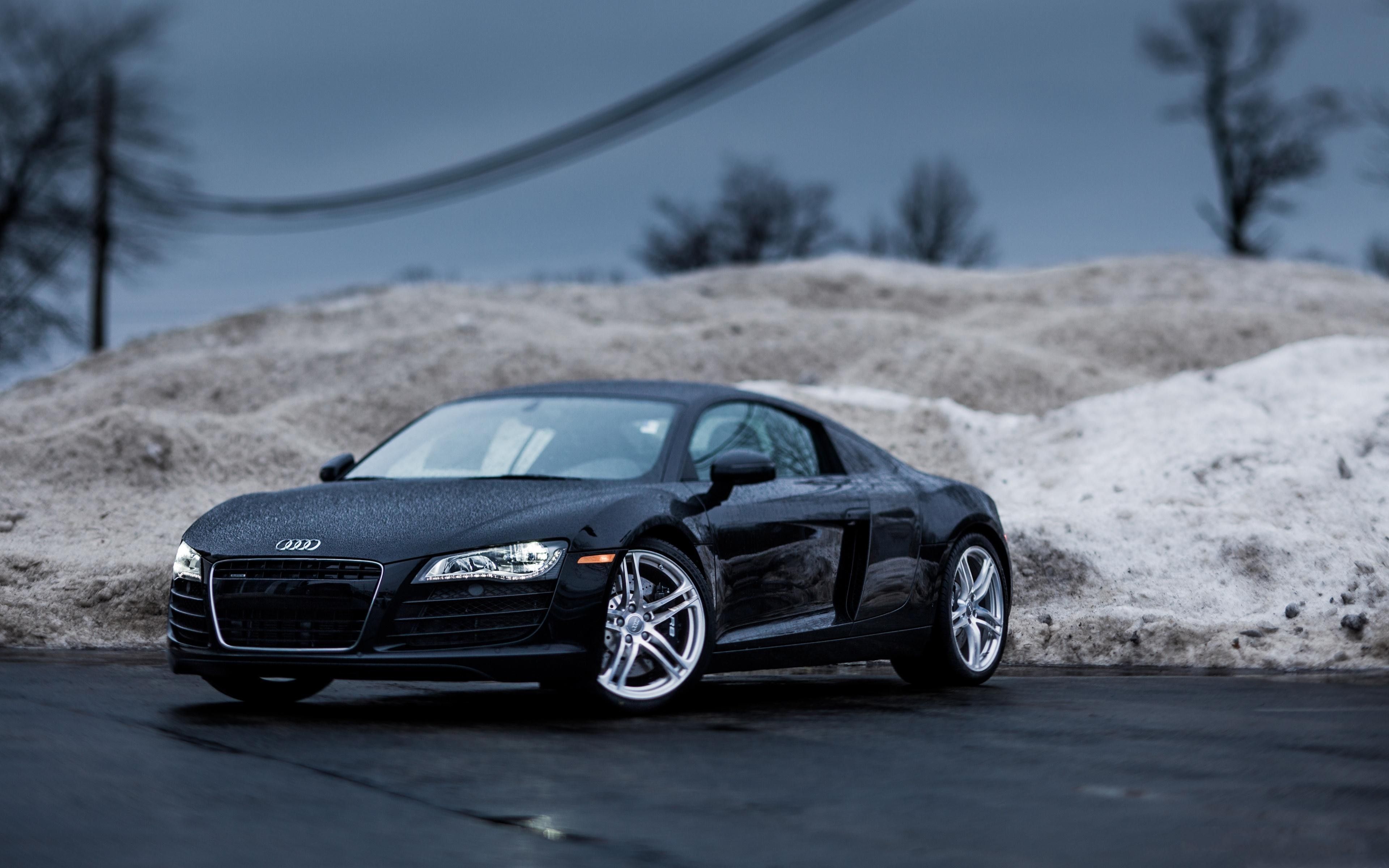 3840x2400 Wallpaper rain, Audi, Roadster, rain, tilt shift, Audi R8 for mobile and desktop, section audi, resolution 3840x2400