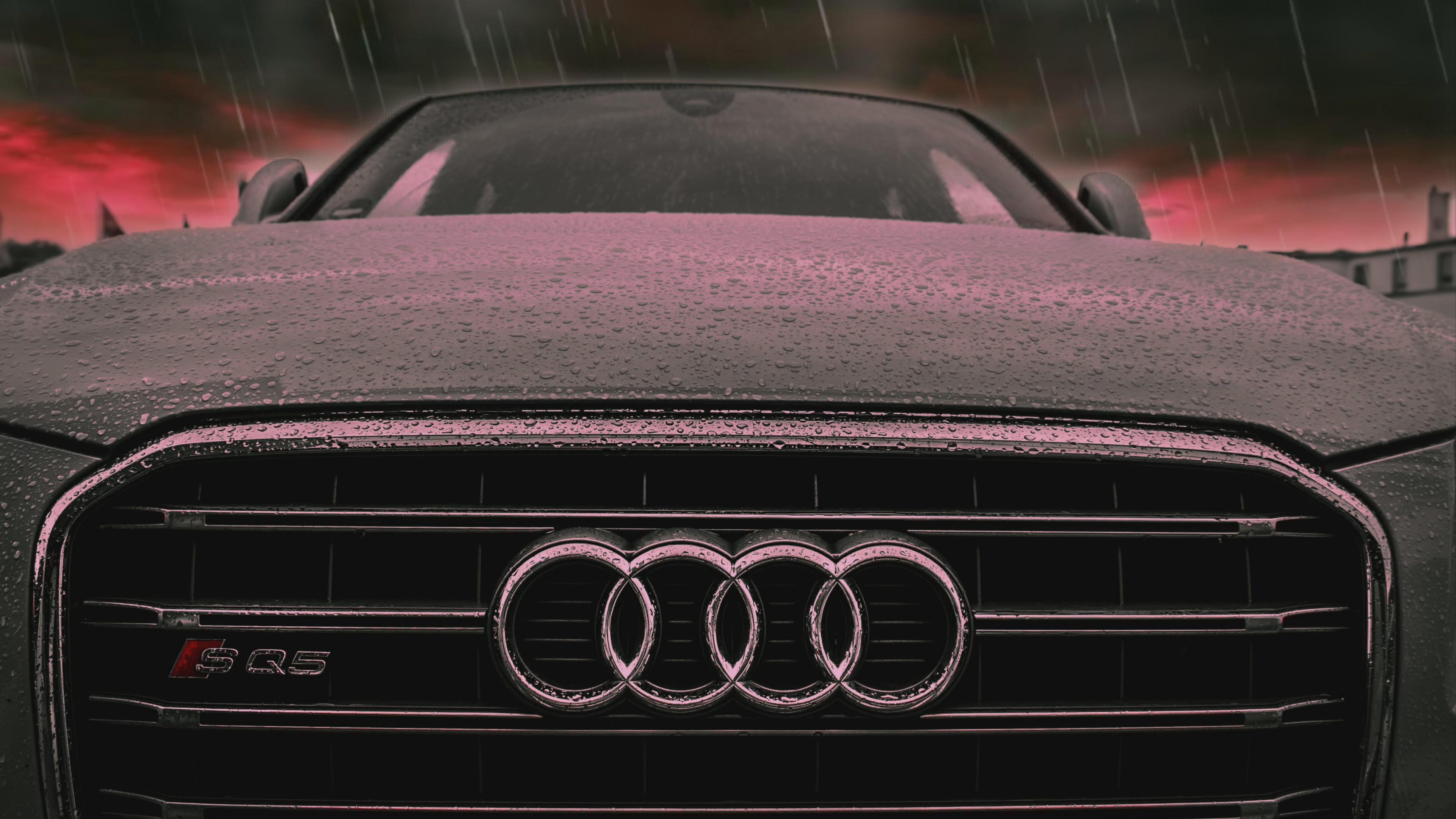 3840x2160 Audi SQ5 Under the Rain Live Wallpaper