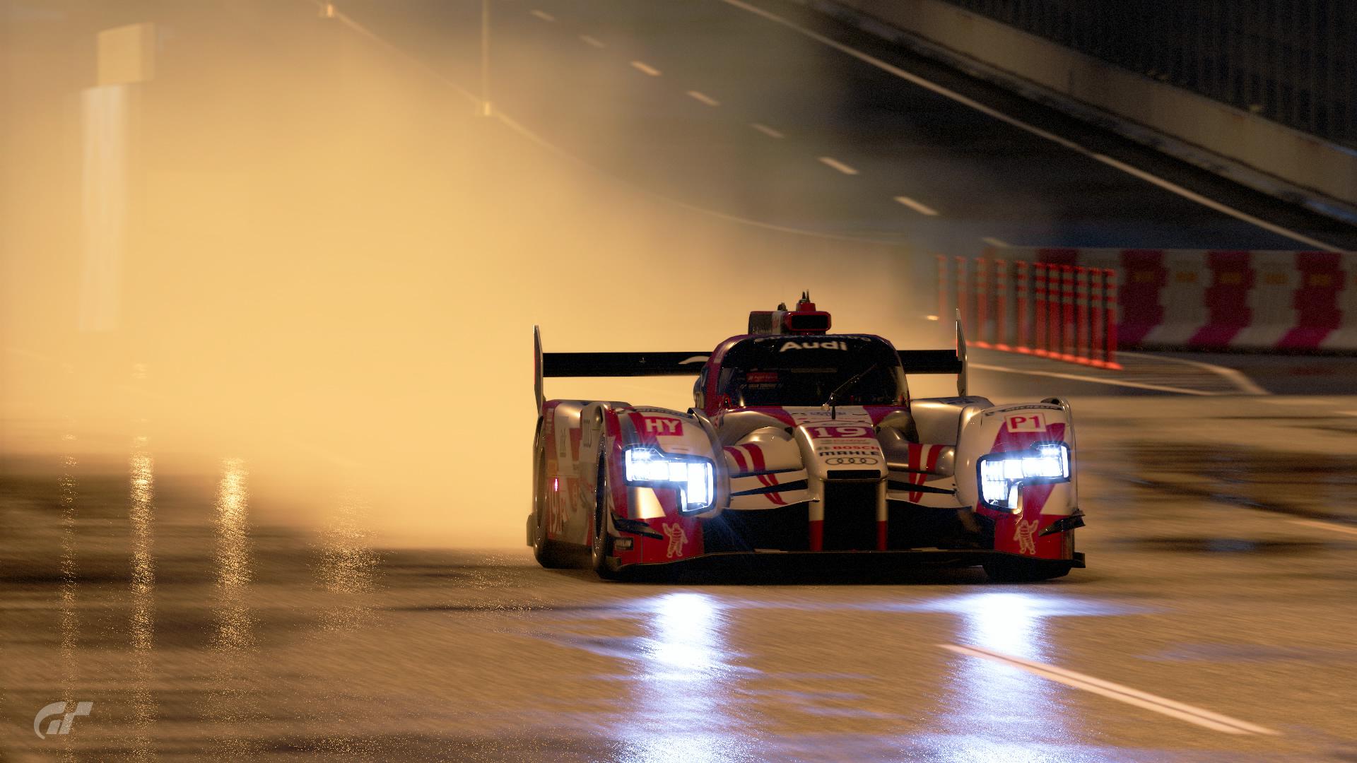 1920x1080 Audi R18 during a rainy night of testing in Tokyo, 2016