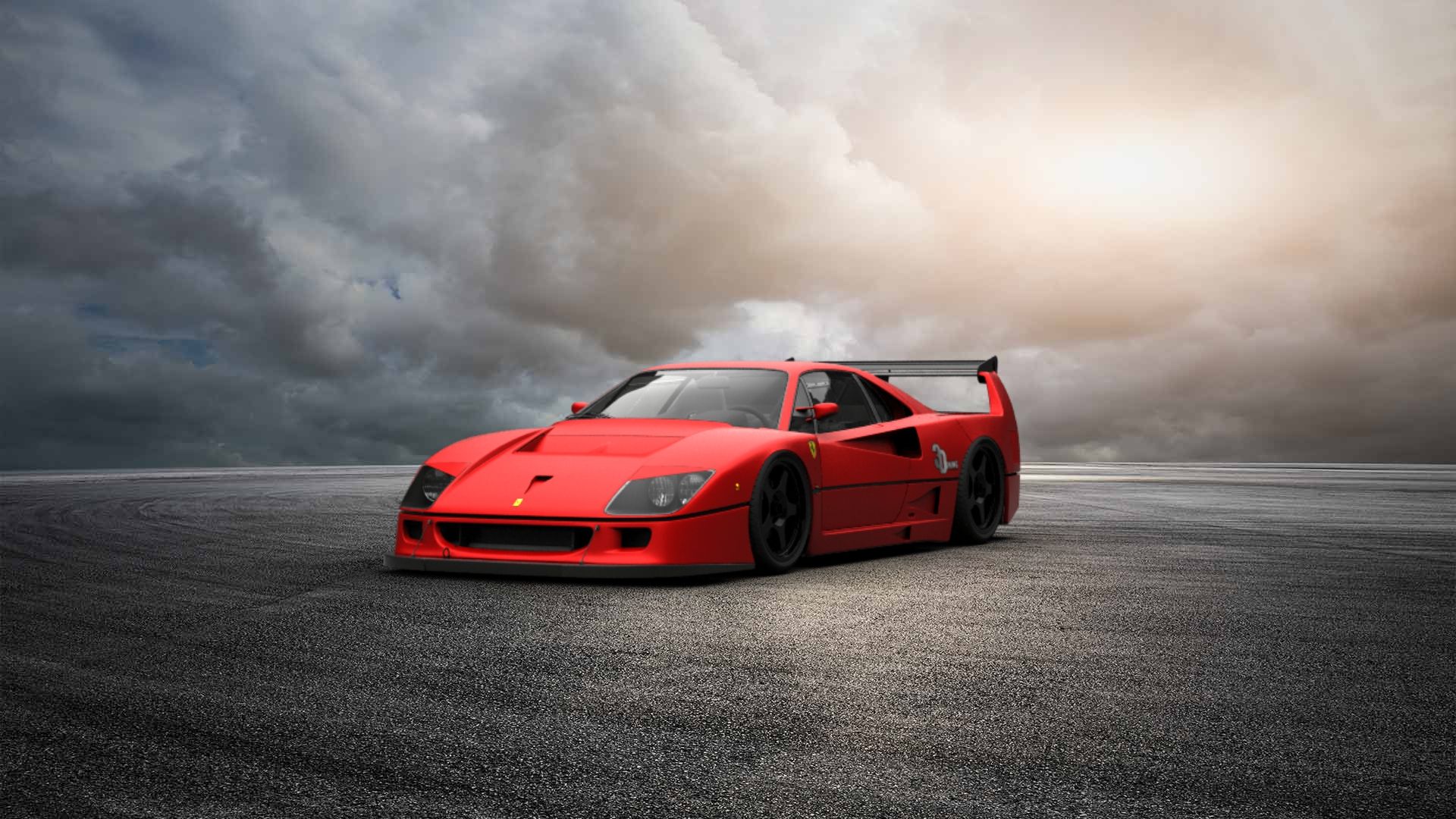 1920x1080 Ober Raser Lucas's 1989 Ferrari F40 Competizione custom buildDTuning