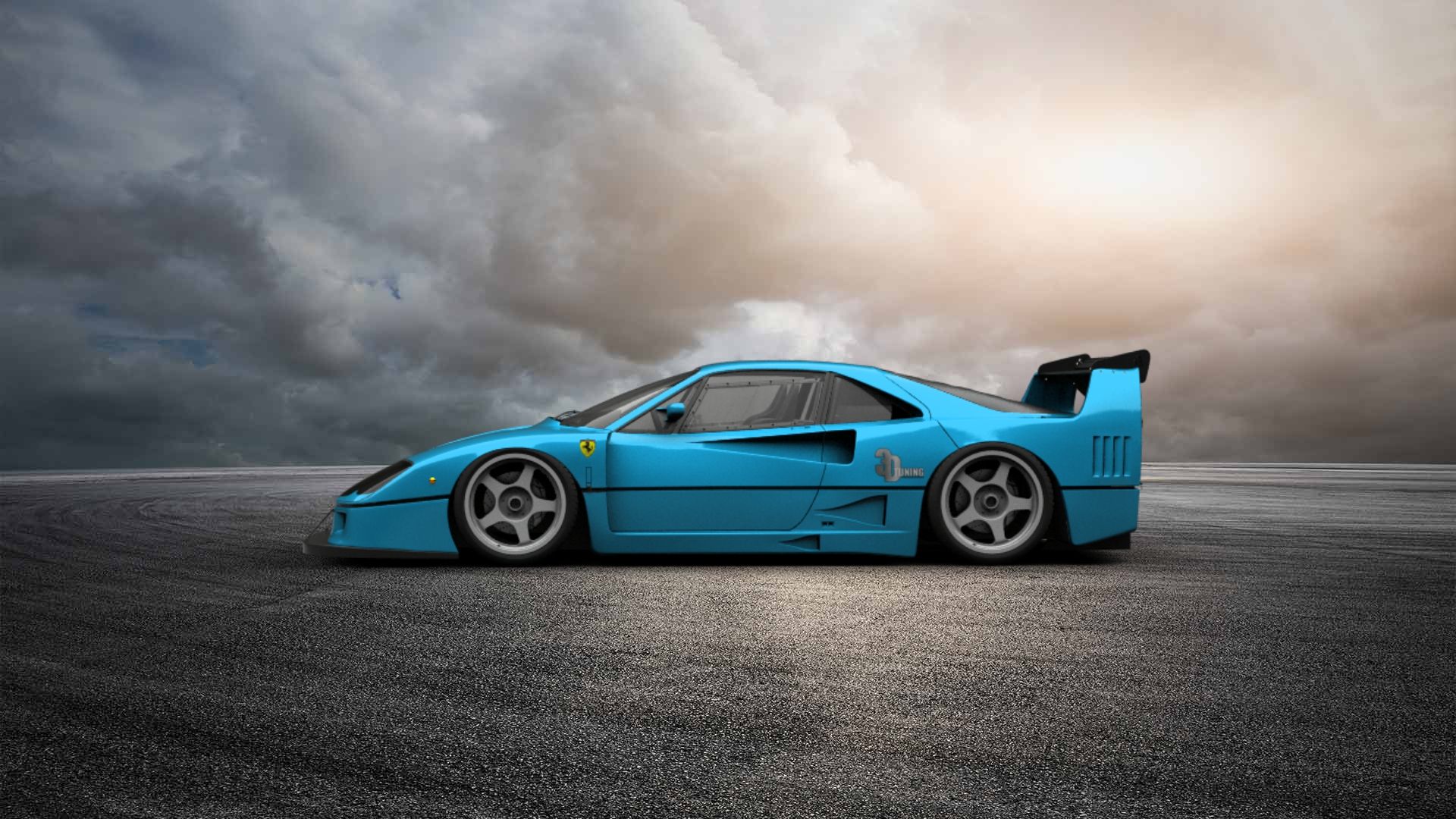 1920x1080 Custom Ferrari F40 Competizione 1989 Coupe
