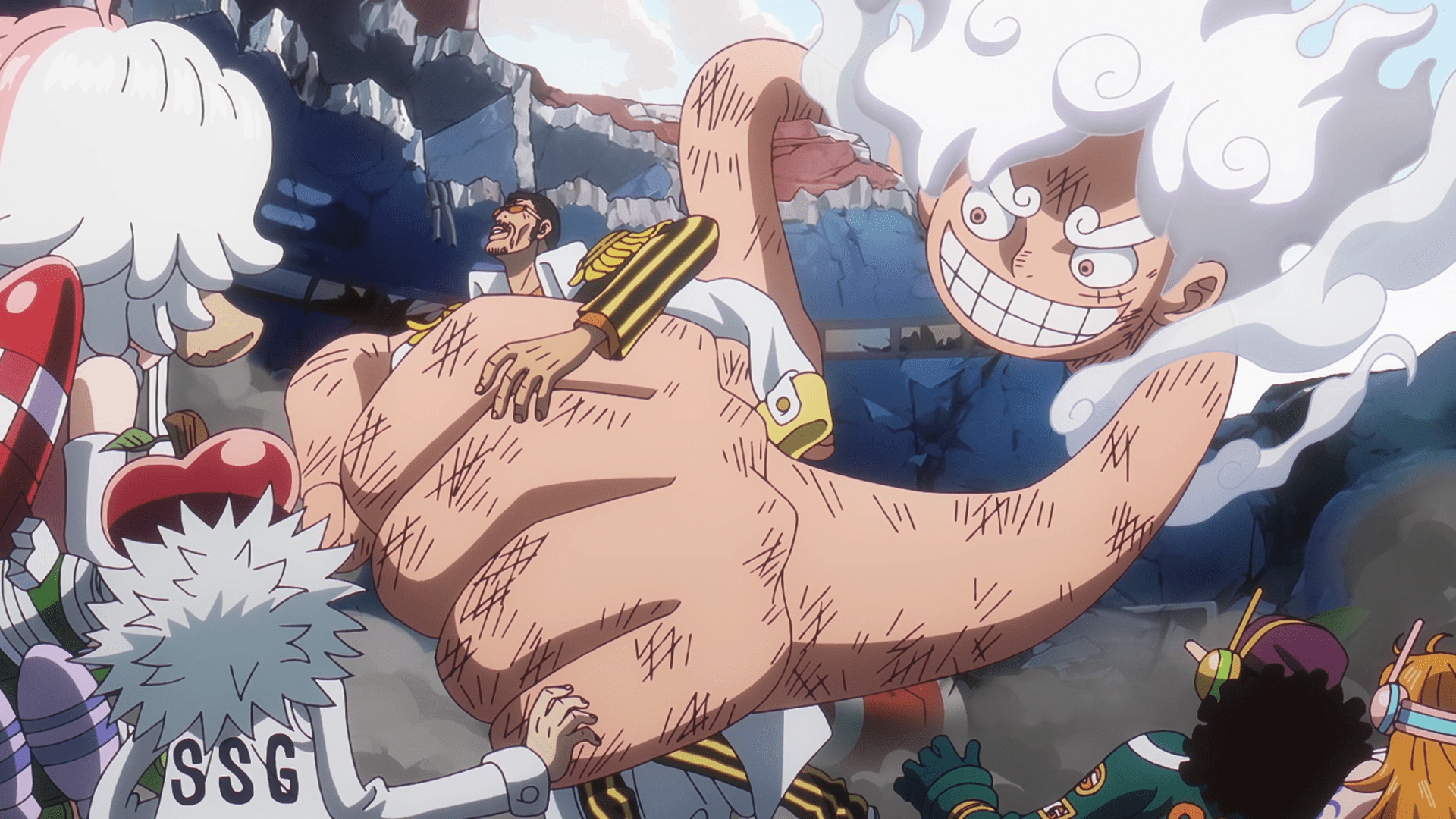 1920x1080 Download Anime One Piece Monkey D. Luffy Gear 5 (One Piece) Kizaru (One Piece) HD Wallpaperx1080