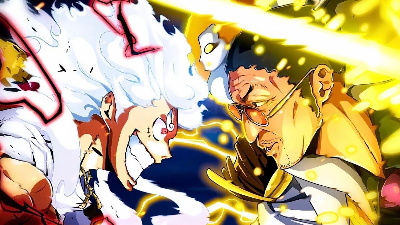 1280x720 Luffy vs kizaru with neither one holding back