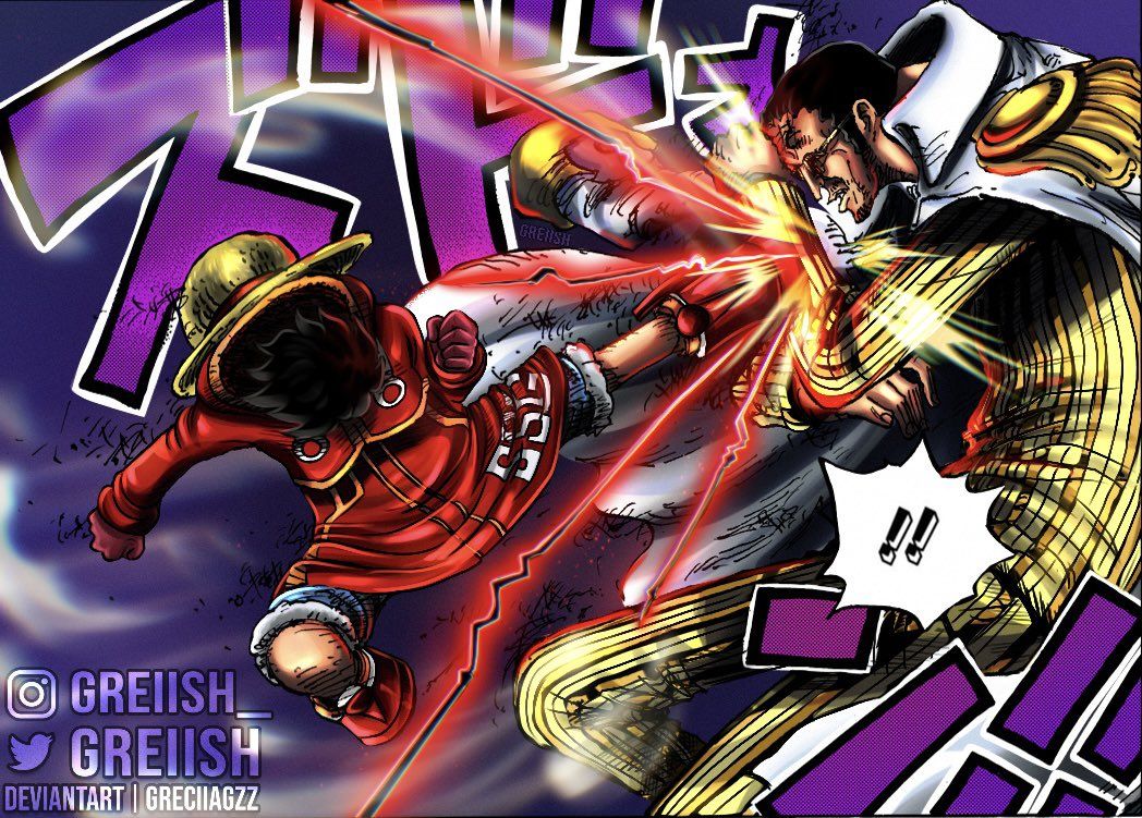 1048x751 According to the new Vivre Card pack, the Luffy vs Kizaru fight was more than evenly matched
