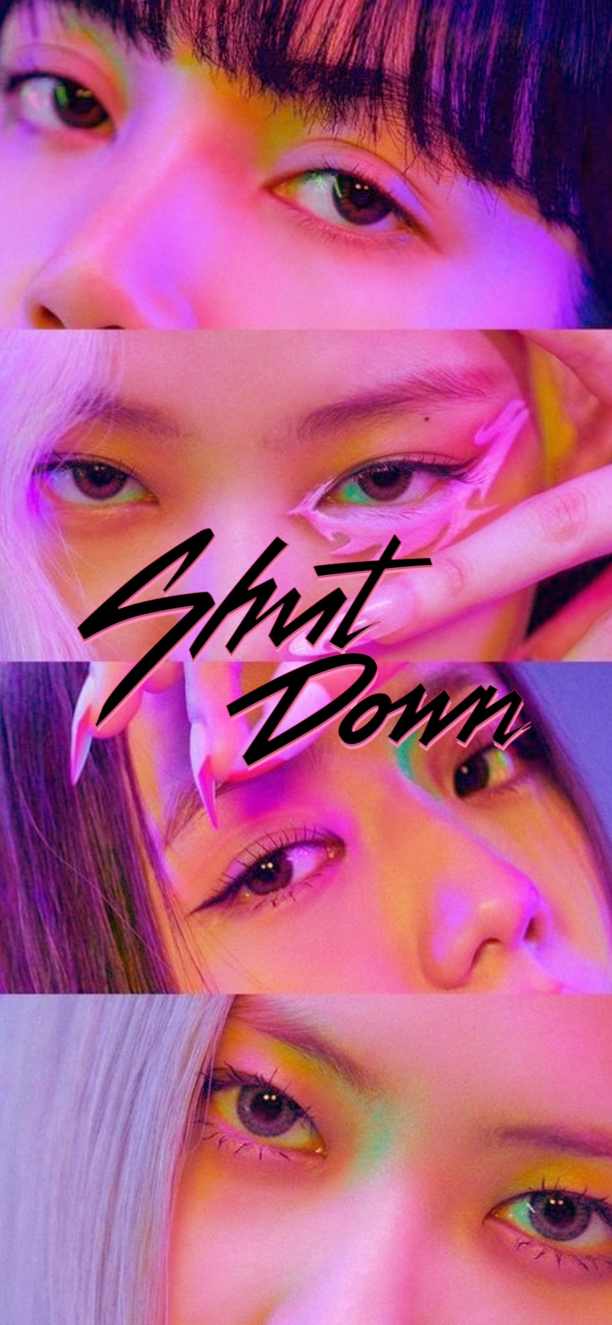 2000x4329 BLACKPINK Shut Down Neon Eyes Wallpaper Pop Wallpaper