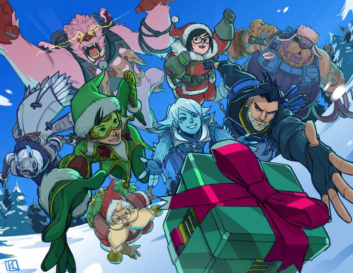 1242x960 Christmas Overwatch Wallpaper