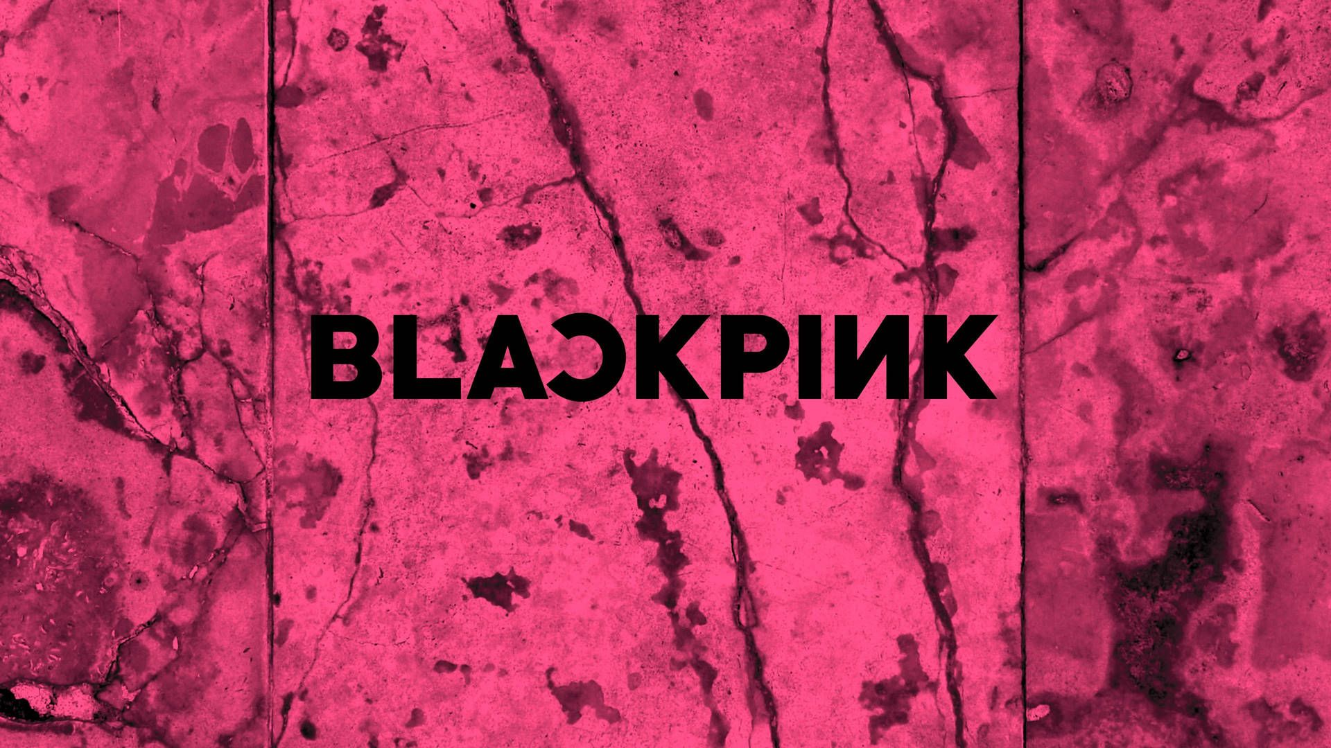 1920x1080 Blackpink Logo On Cool Pink Wall Wallpaper