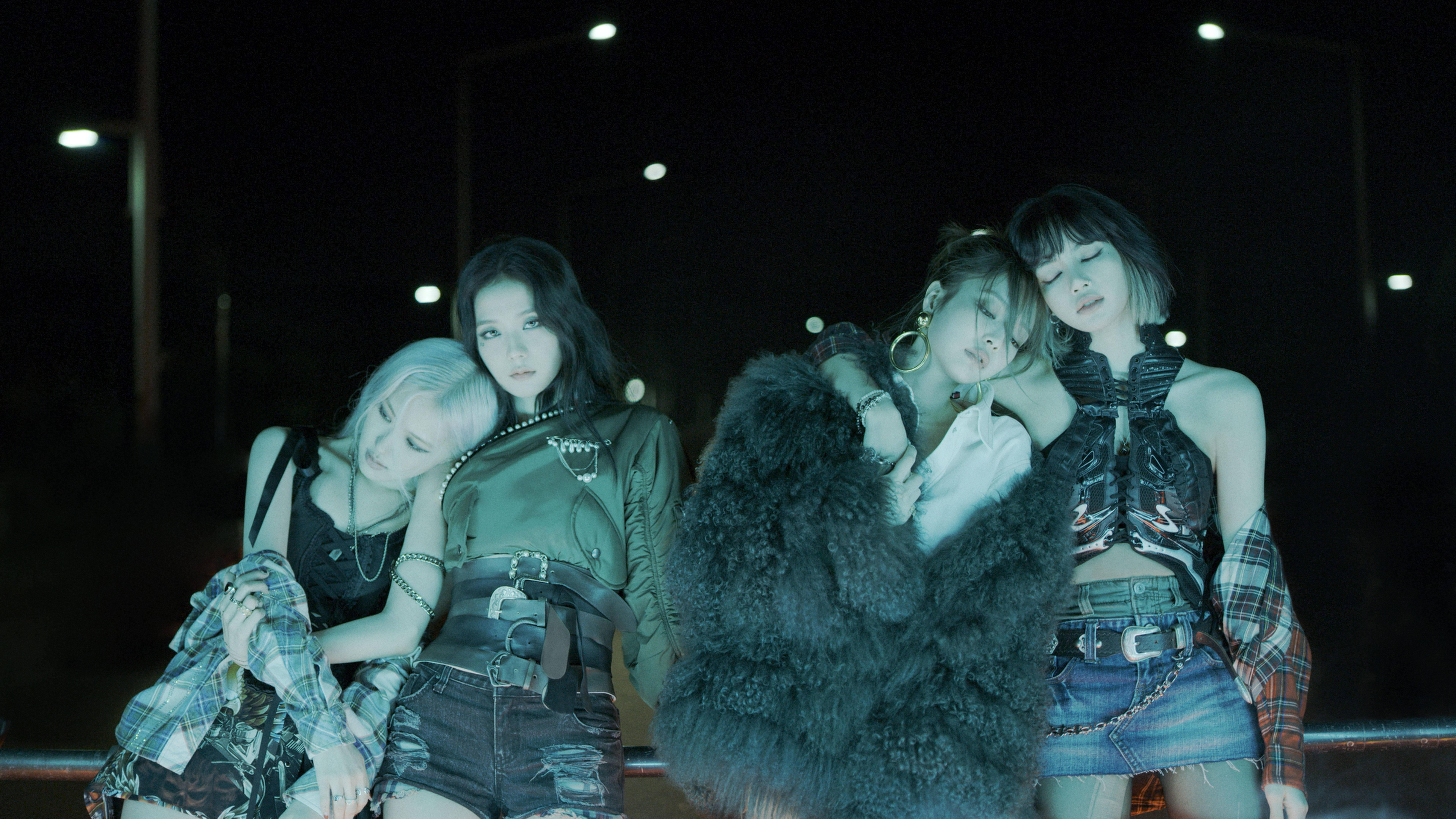 7680x4320 Download Dark Outfits Blackpink Desktop Wallpaper