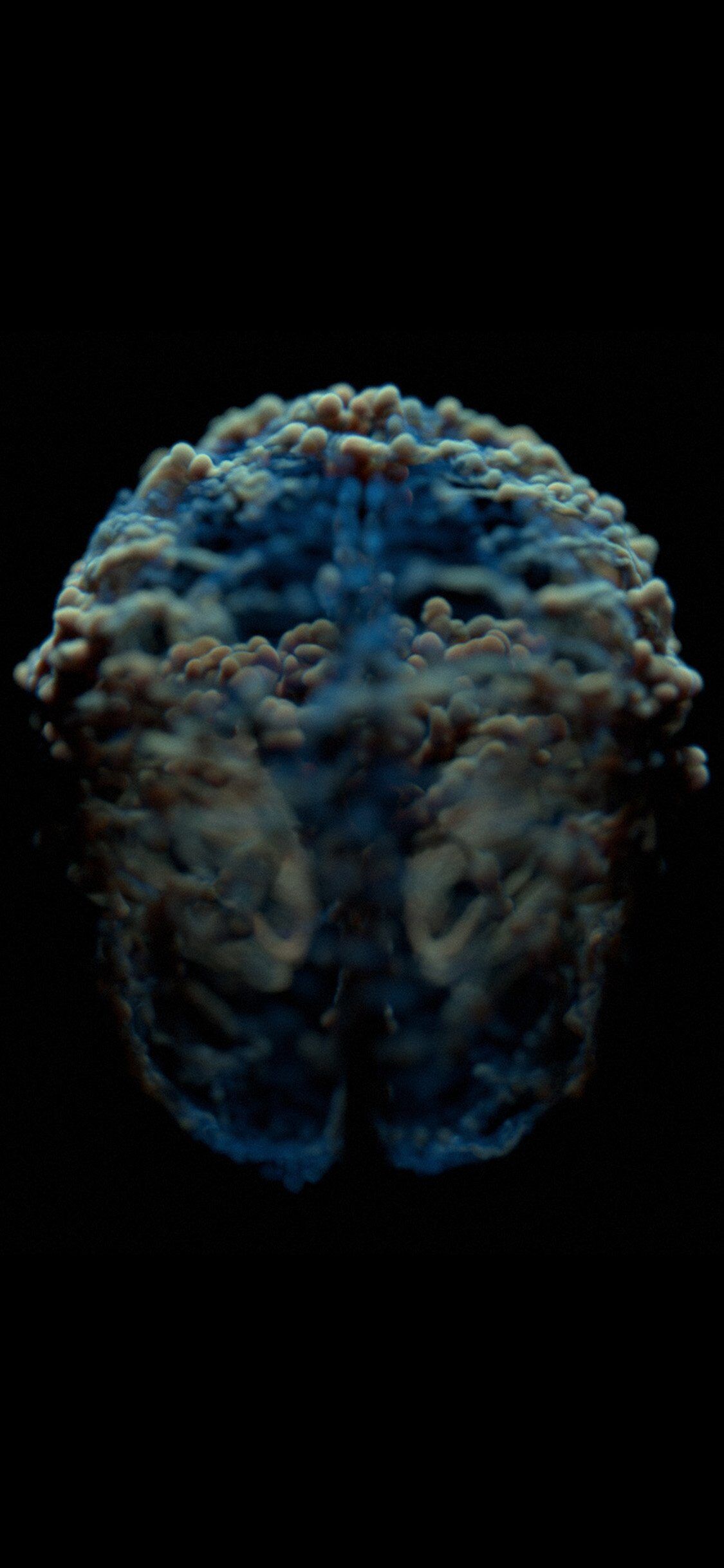 1125x2436 Art Dark Brain Bubble iPhone Wallpaper