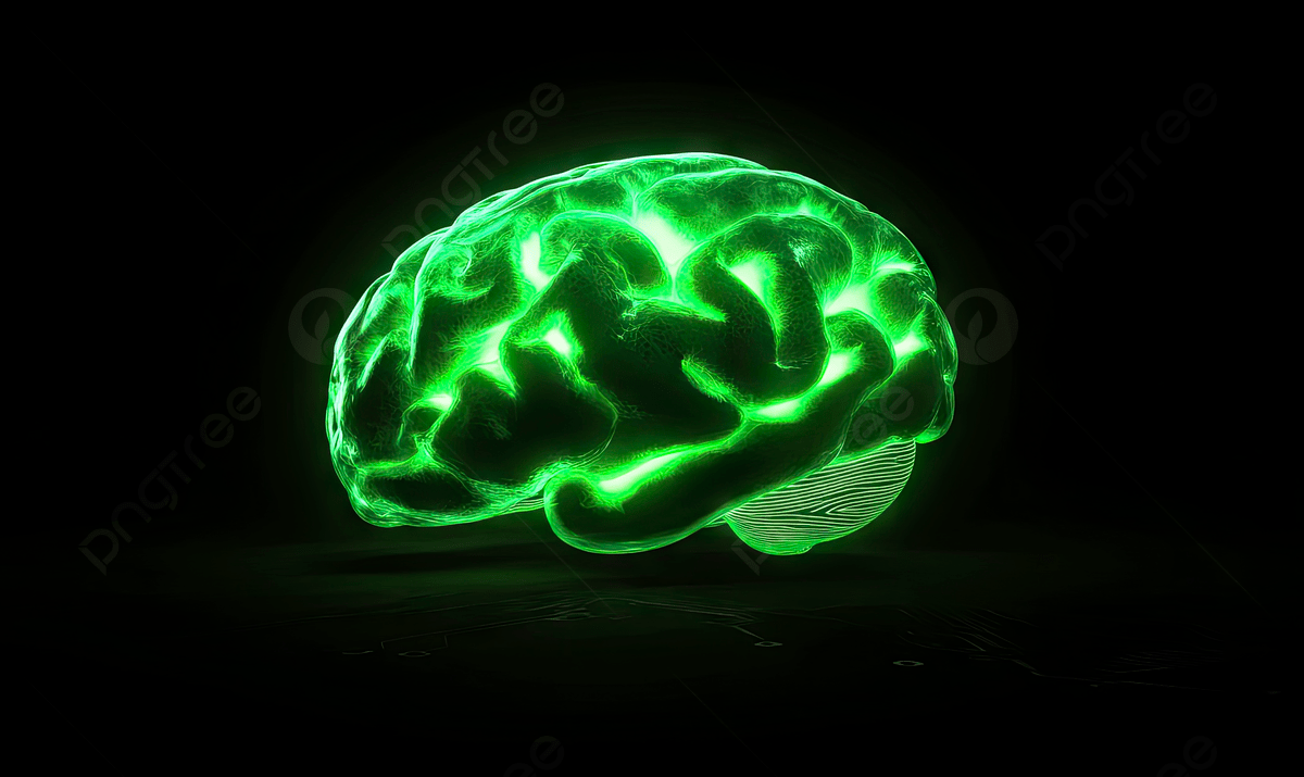 1200x715 A Green Glowing Brain On Black Background, Brain, Green, Glowing Background Image And Wallpaper for Free Download