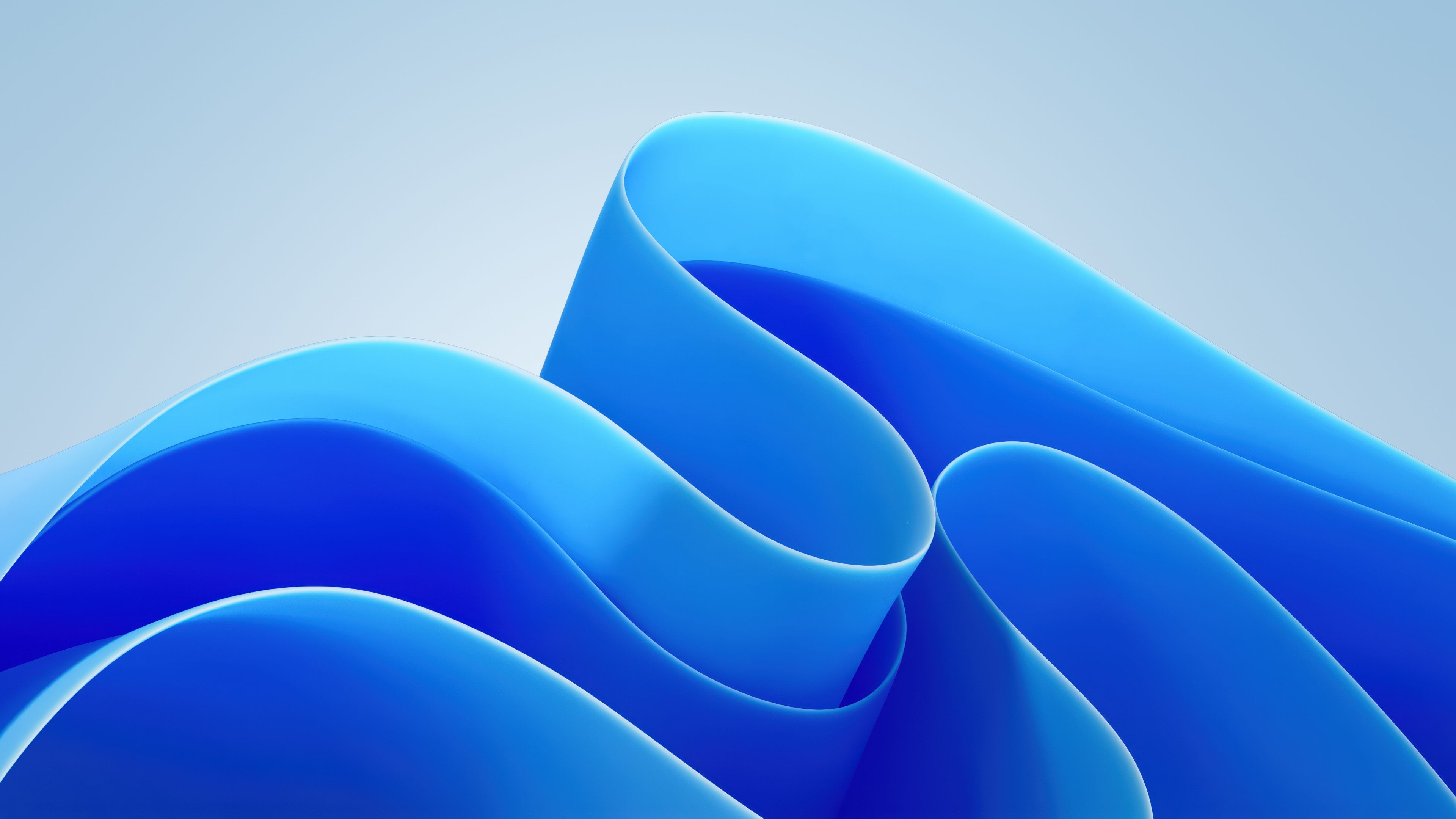 3840x2160 Modern Wallpaper 4K, Blue waves, Windows 5K