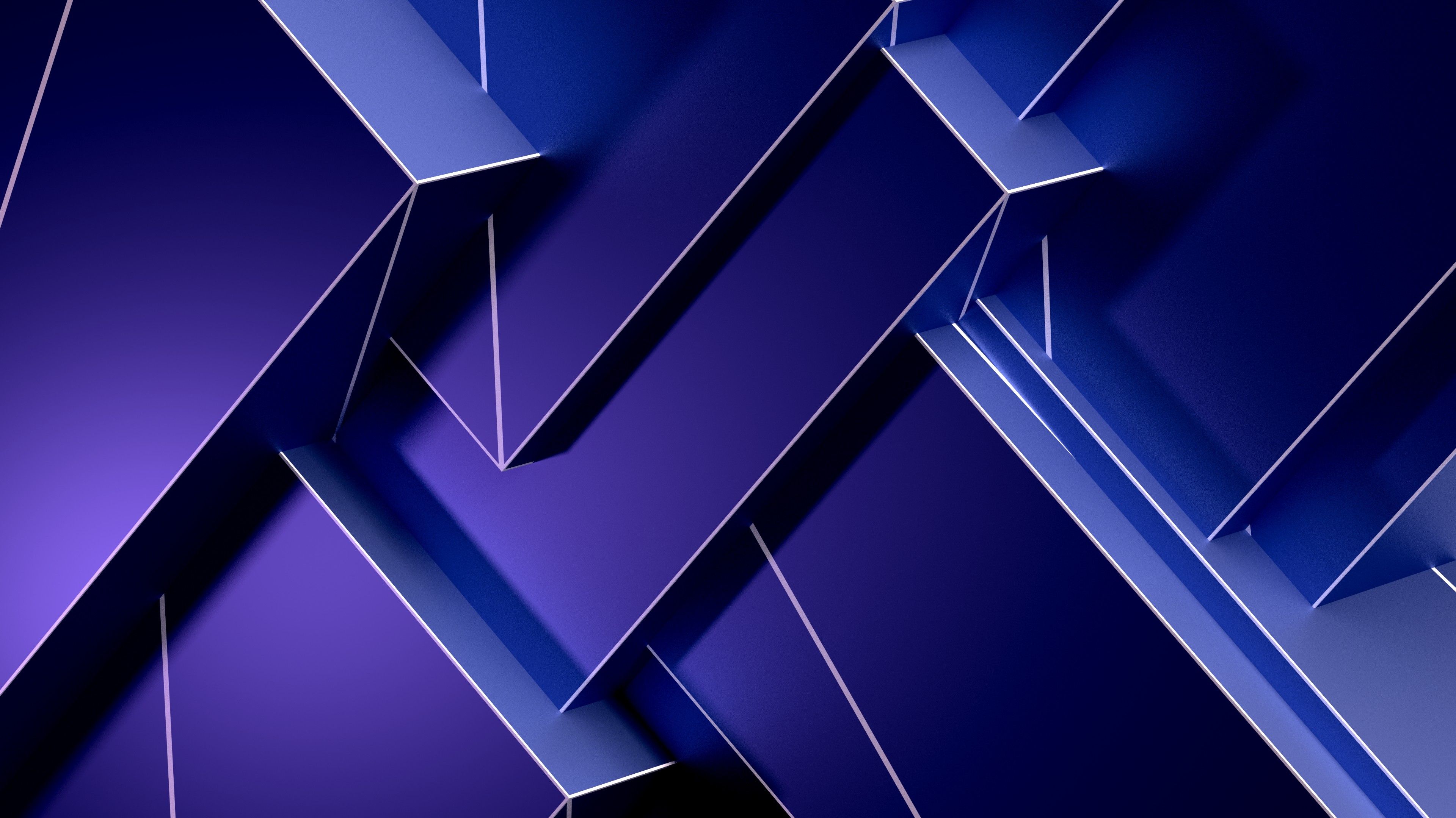 3840x2160 cube, Blender, Abstract, Geometry, Modern, Blue, Square, CGI Wallpaper HD / Desktop and Mobile Background