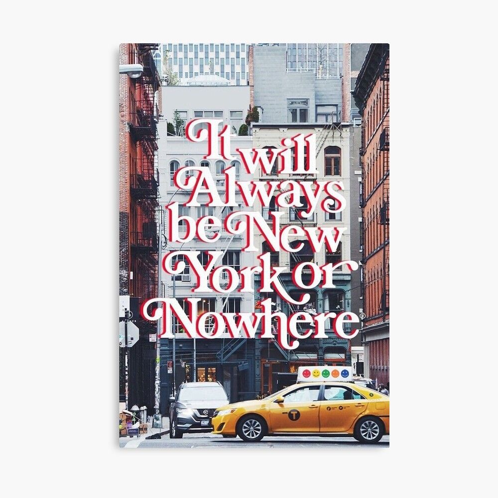1000x1000 new york or no where Art Board Print