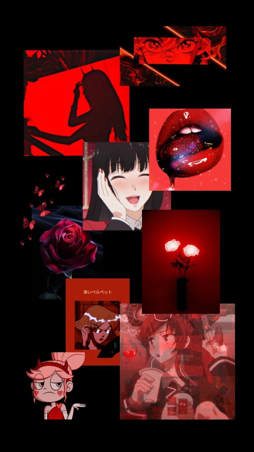 815x1448 Red Anime iPhone Wallpaper