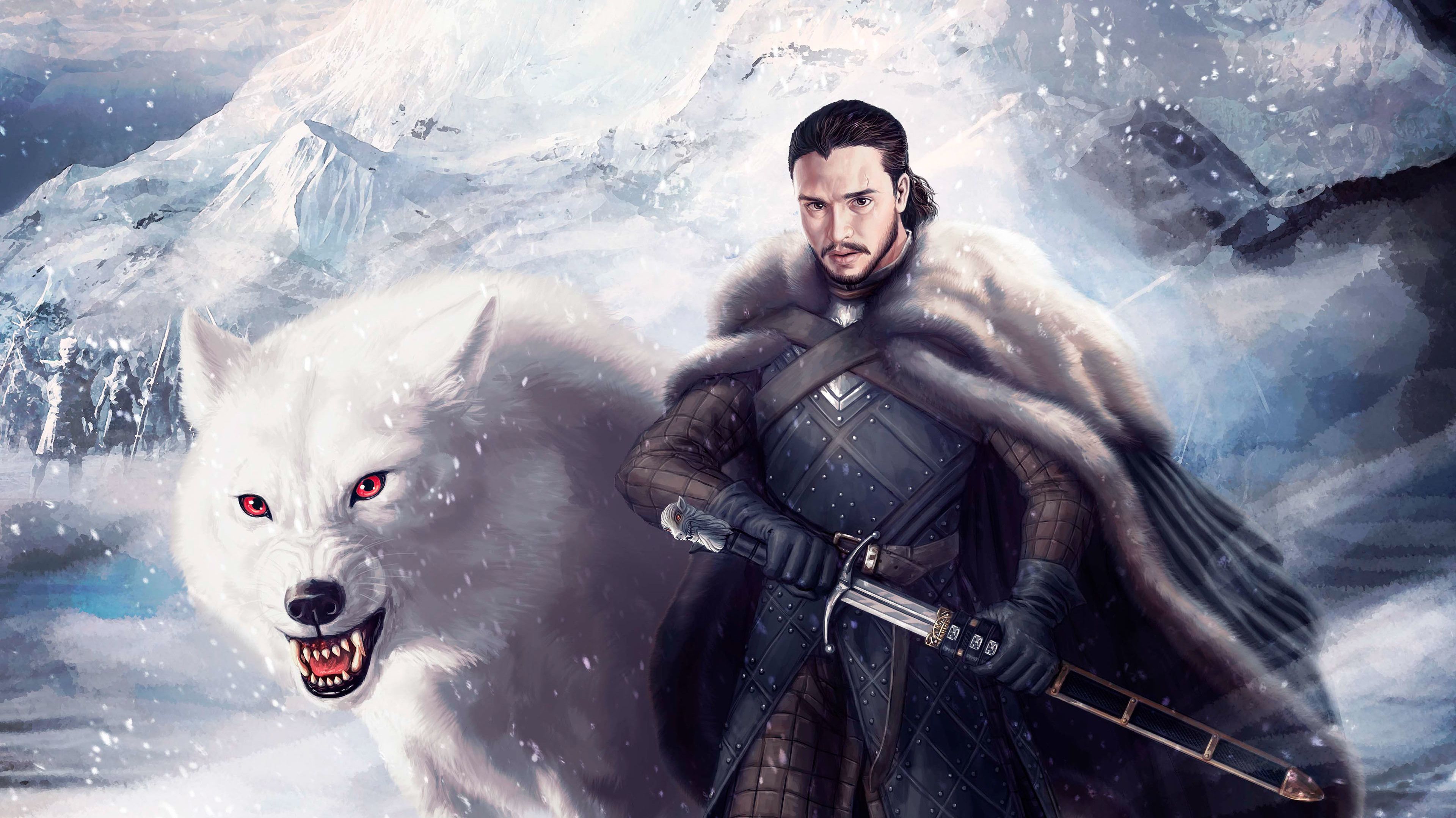 3840x2160 Jon Snow Desktop Wallpaper
