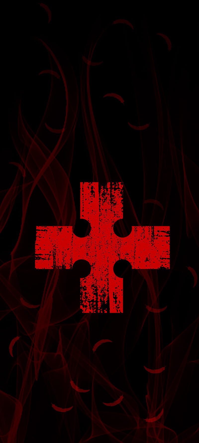 800x1778 HD red cross symbol wallpaper