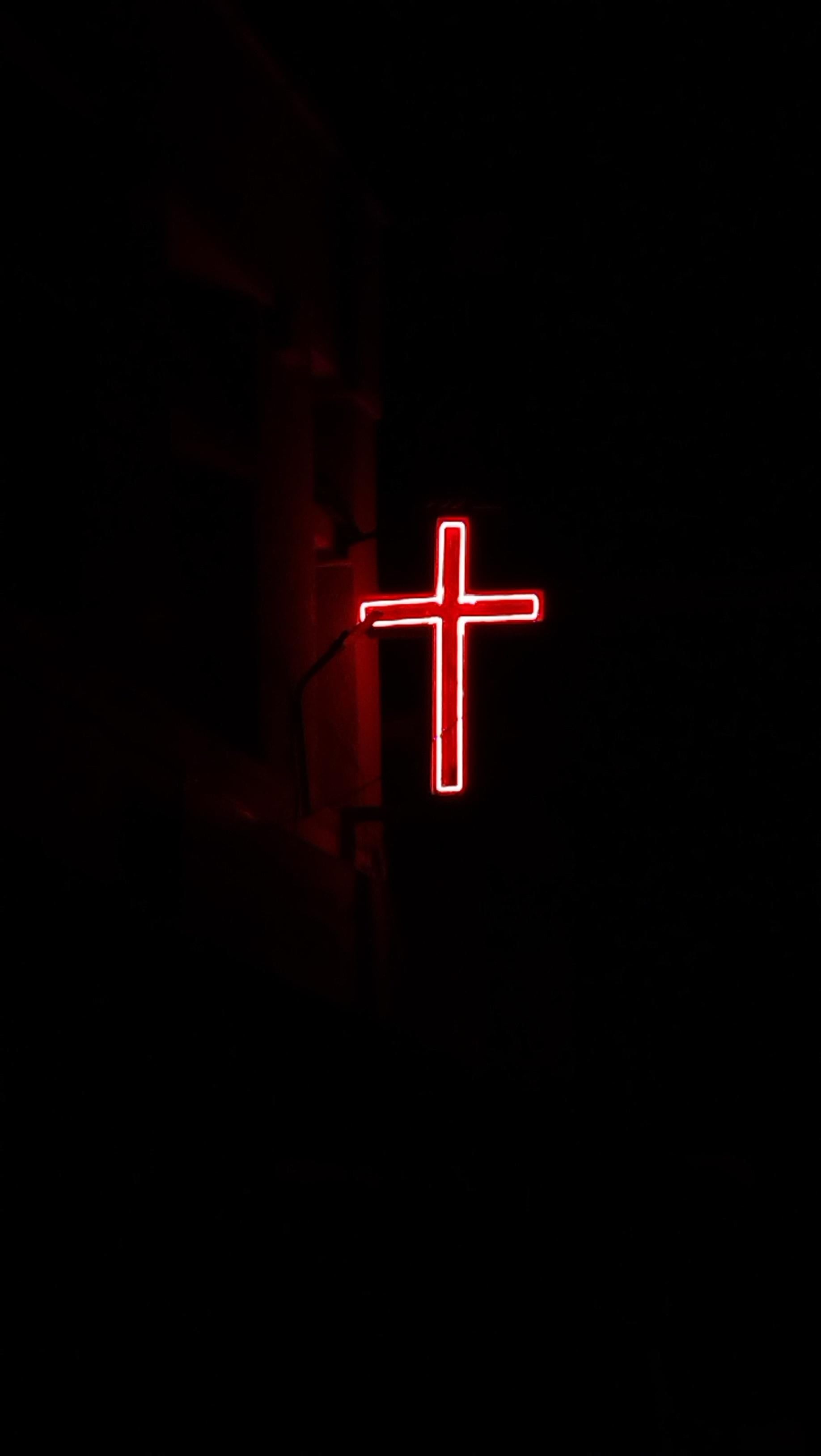 1836x3256 An unusually dark street lit up by an unusually bright Cross