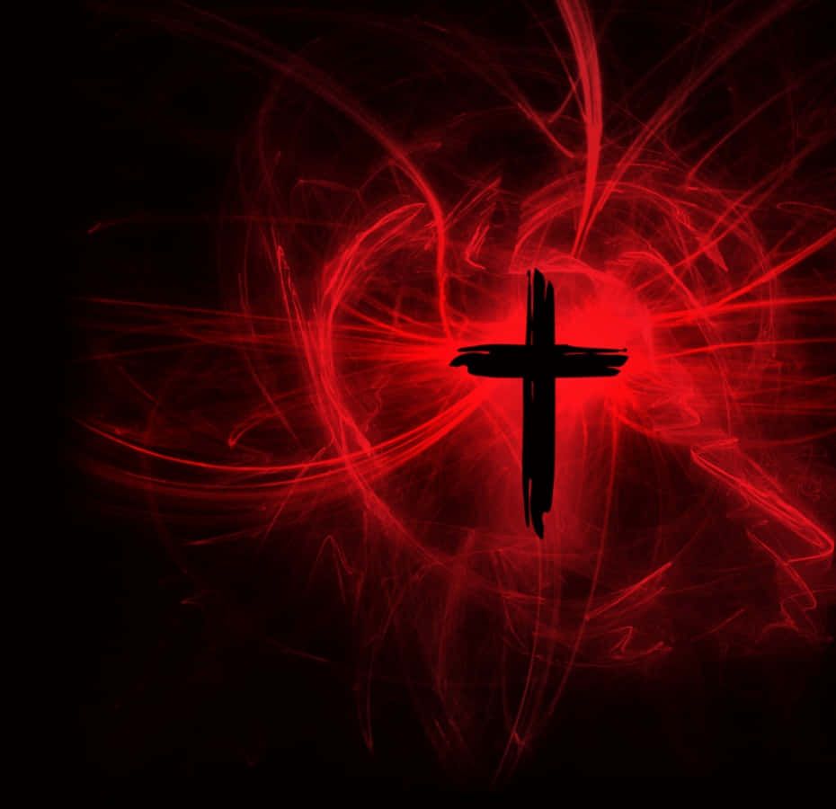 930x900 Download Cool Cross with artistic designs and glowing color Wallpaper