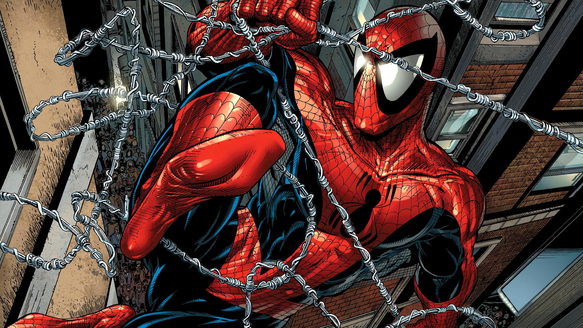 1920x1080 Spider Man HD Wallpaper By Todd McFarlane: Dynamic Web Slinging Actionx1080