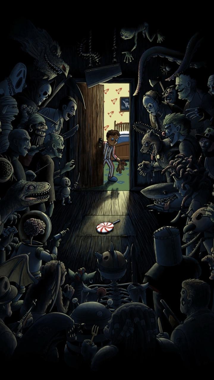 Scary House Wallpaper for Phone