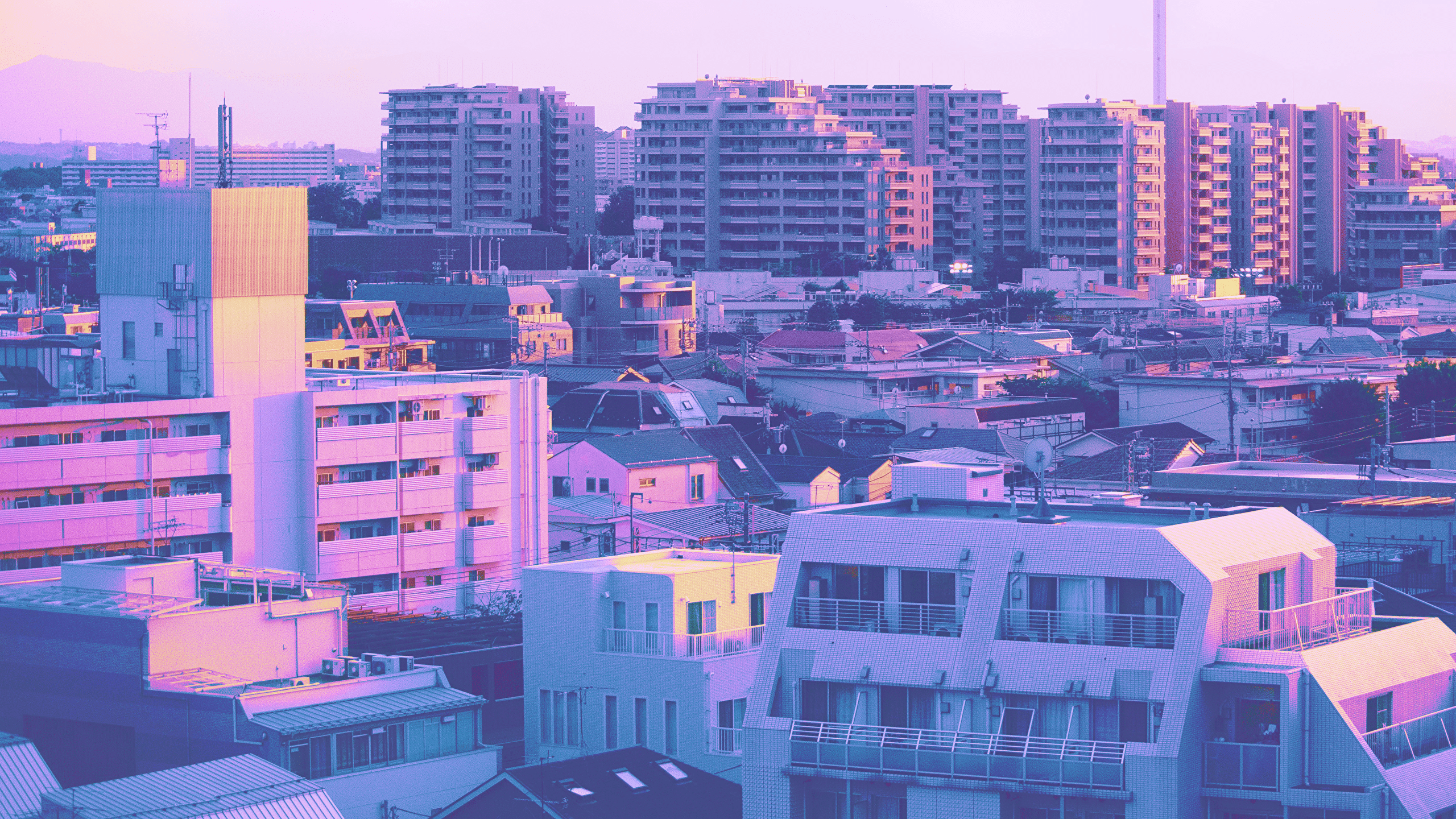 2560x1440 Early morning colours in Tokyo [3840x2160]