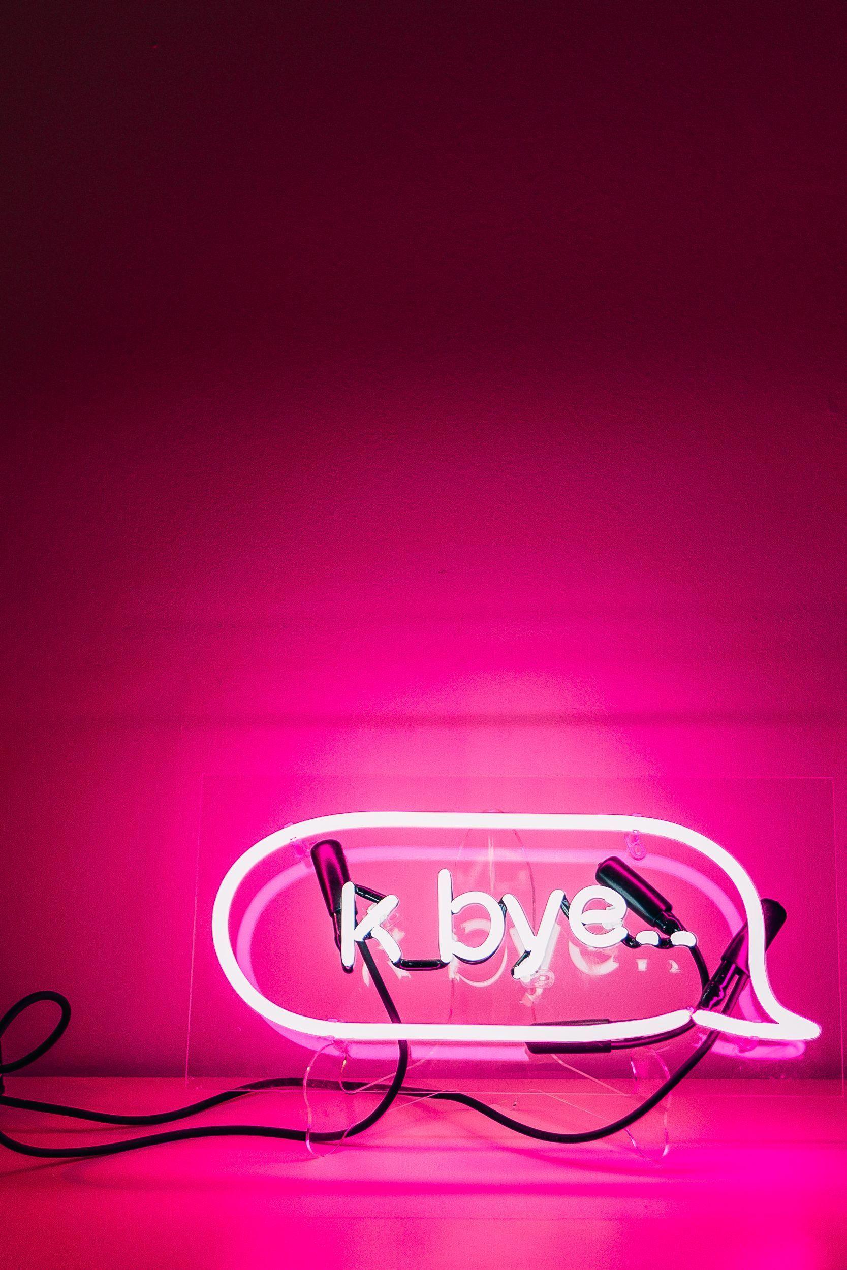 1667x2500 Pink neon sign. Pink neon sign, Neon wallpaper, Photo wall collage