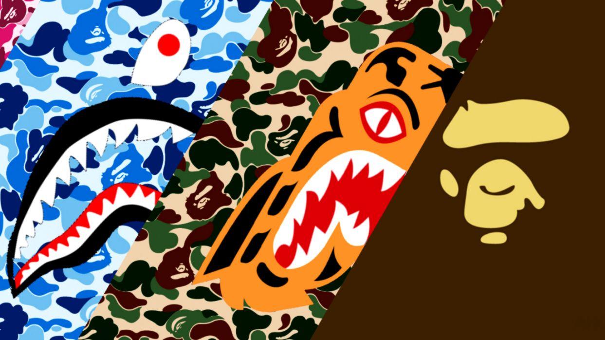 1243x698 Supreme X Bape Wallpaper HD