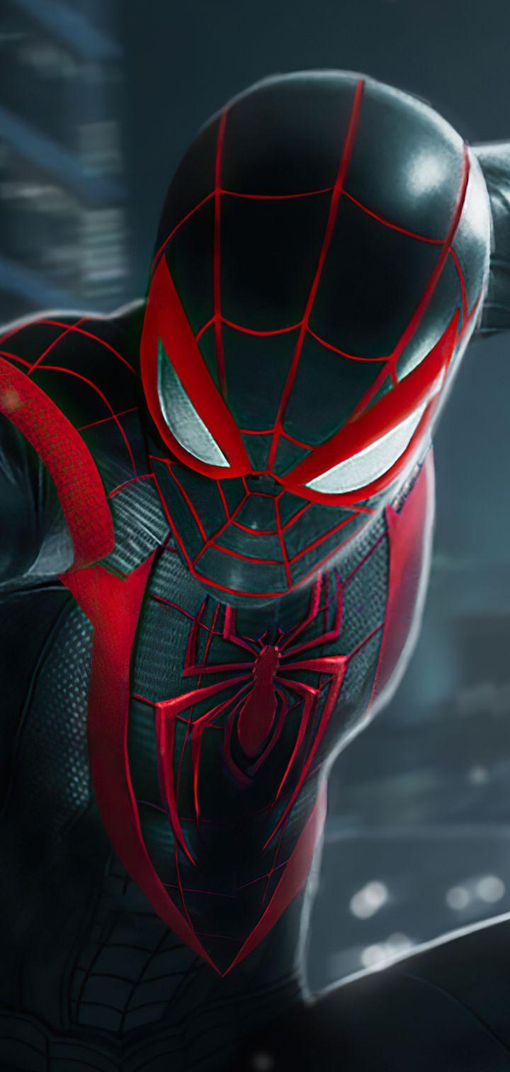 720x1512 Miles Morales Spider Man Black Suit 720x1512 Resolution Wallpaper, HD Games 4K Wallpaper, Image, Photo And Background