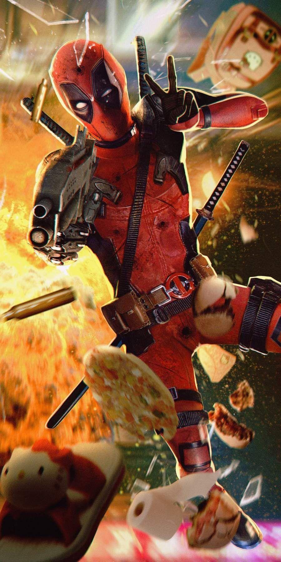 900x1800 Deadpool Action iPhone Wallpaper. Deadpool wallpaper, Marvel wallpaper, Iron fist marvel