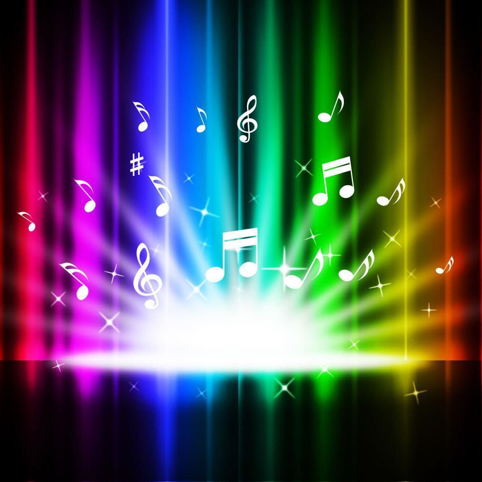 970x970 Rainbow Music Background HD Wallpaper