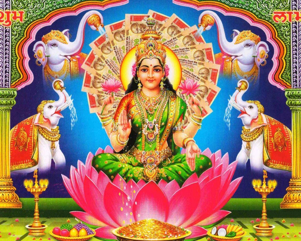 1280x1024 Sri Mahalakshmi God Wallpaper Mahalakshmi God Desktop HD Wallpaper