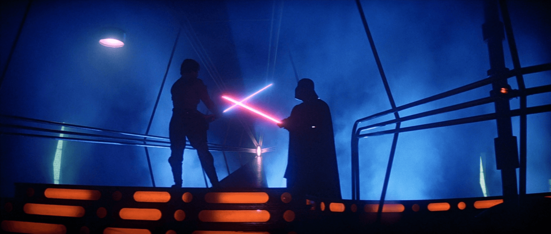 1919x816 Luke Skywalker Vs Darth Vader Wallpaper