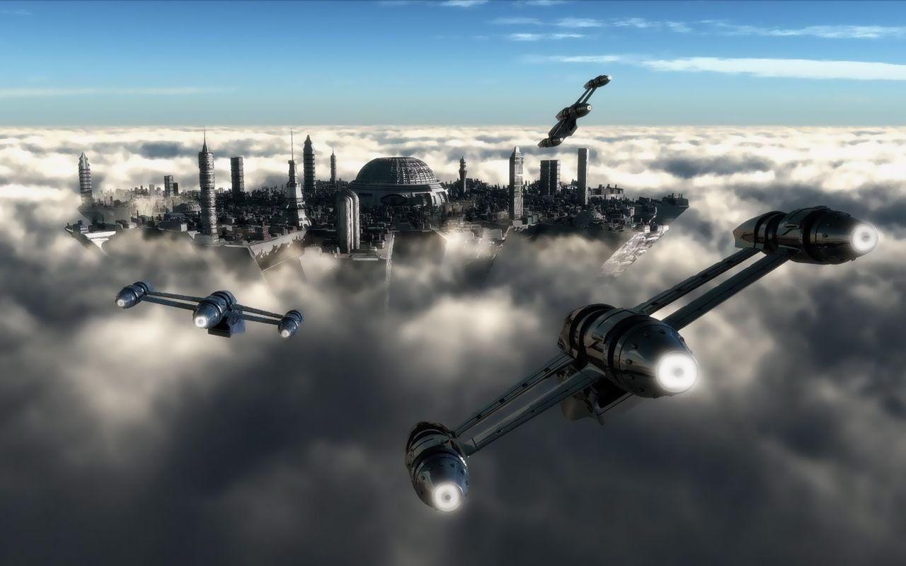 1280x800 Sci Fi City In The Clouds