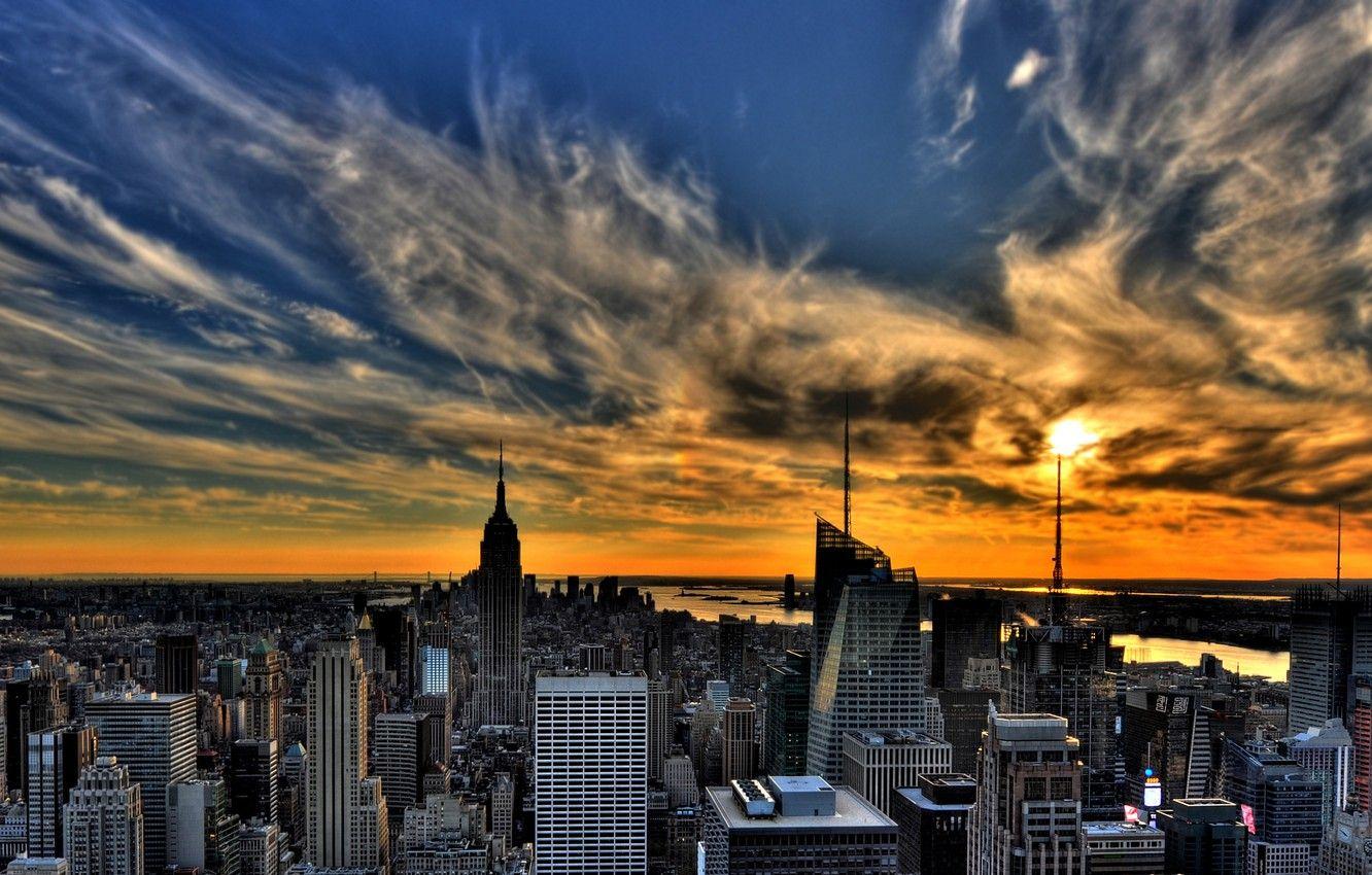1332x850 Wallpaper the sky, the sun, clouds, city, Windows, home, skyscrapers, cloud, panorama, USA, States, widescreen Wallpaper, sunsets, usa wallpaper, u.s.a. wallpaper, widescreen wallpaper image for desktop, section город