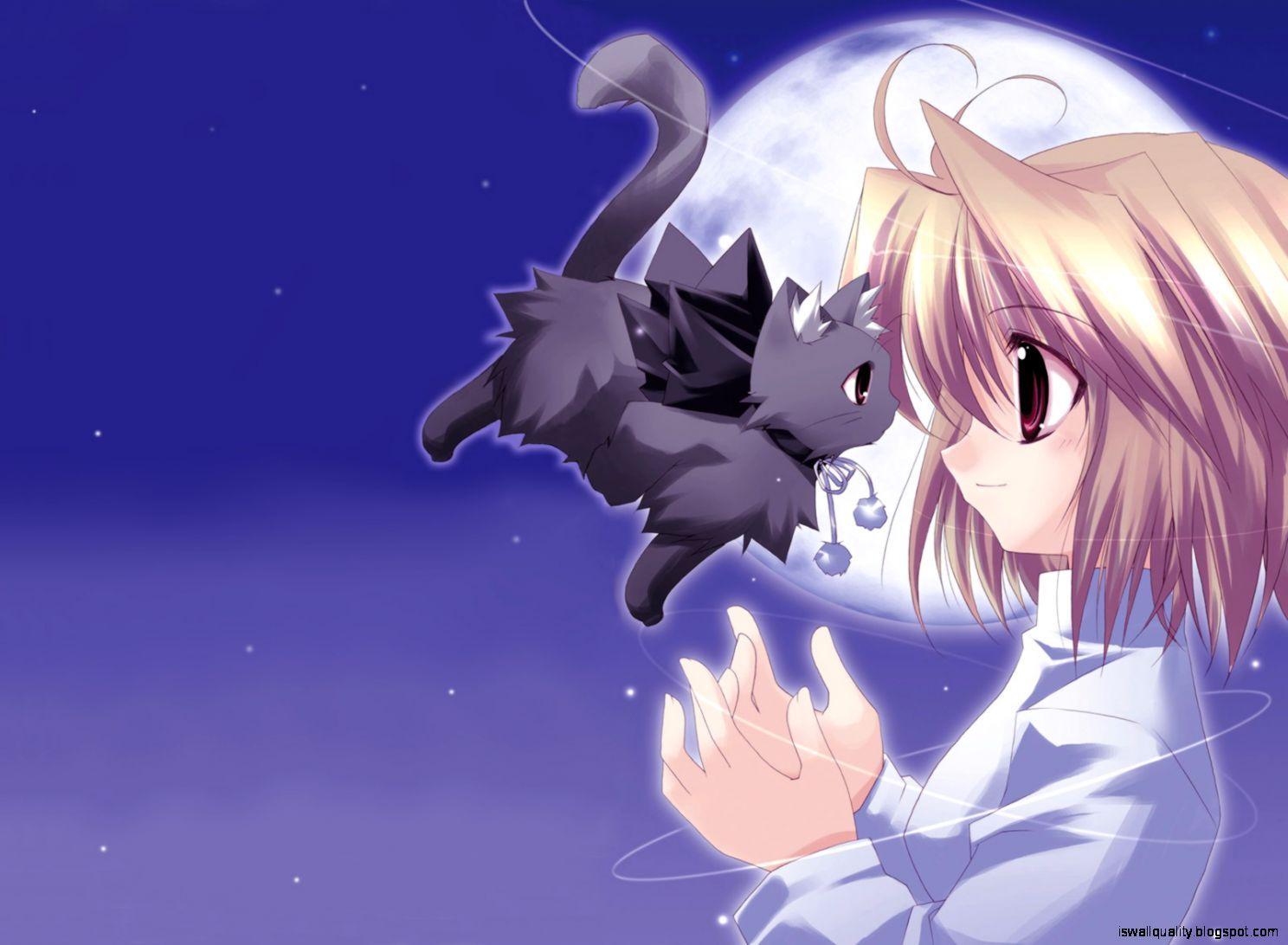 1488x1092 Cute Anime Cat Girl Wallpaper .
