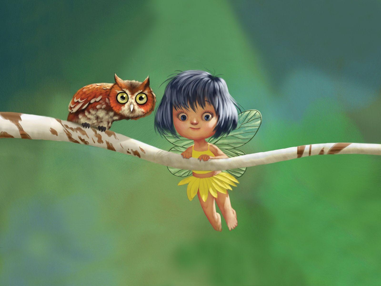 1600x1200 Free Kids Spring Fairy Desktop Wallpaper Cute