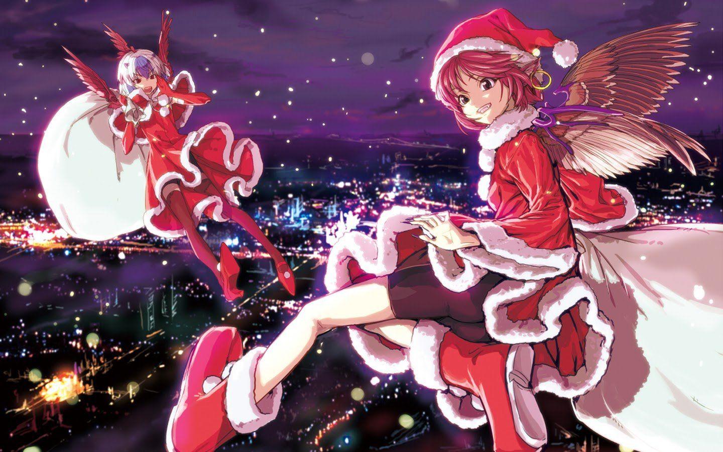 Anime Girl Christmas Wallpapers: Sắp đến Giáng sinh rồi! Hãy tạo không khí Giáng sinh cho màn hình máy tính của bạn với những hình ảnh Anime Girl Christmas Wallpapers tuyệt vời. Bạn sẽ cảm thấy đầy niềm vui và ấm áp với những hình ảnh ngộ nghĩnh và đáng yêu này. Hãy truy cập ngay để thưởng thức!