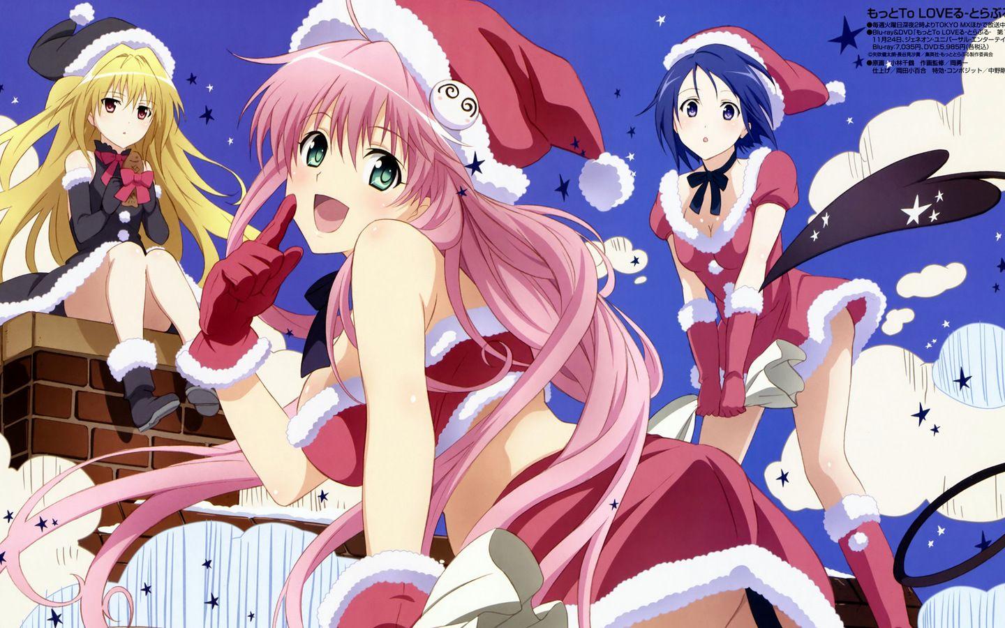 Anime Girl Christmas Wallpapers Top Free Anime Girl Christmas Backgrounds Wallpaperaccess