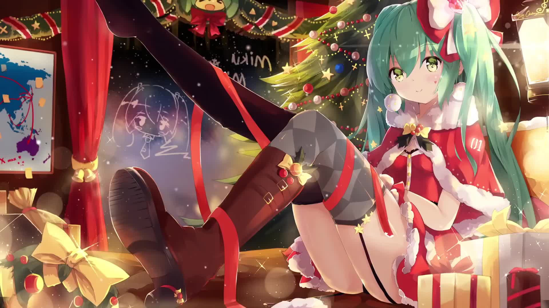 1920x1080 Merry Christmas Anime Wallpaper