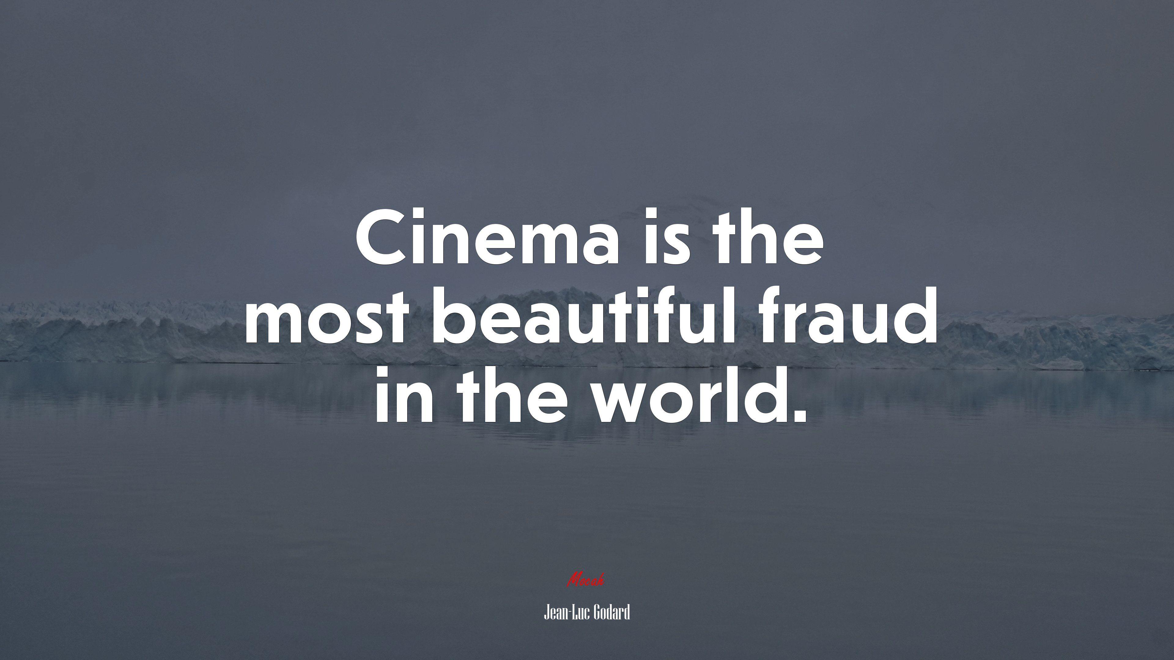 3840x2160 Cinema Is The Most Beautiful Fraud In The World. Jean Luc Godard Quote, 4k Wallpaper