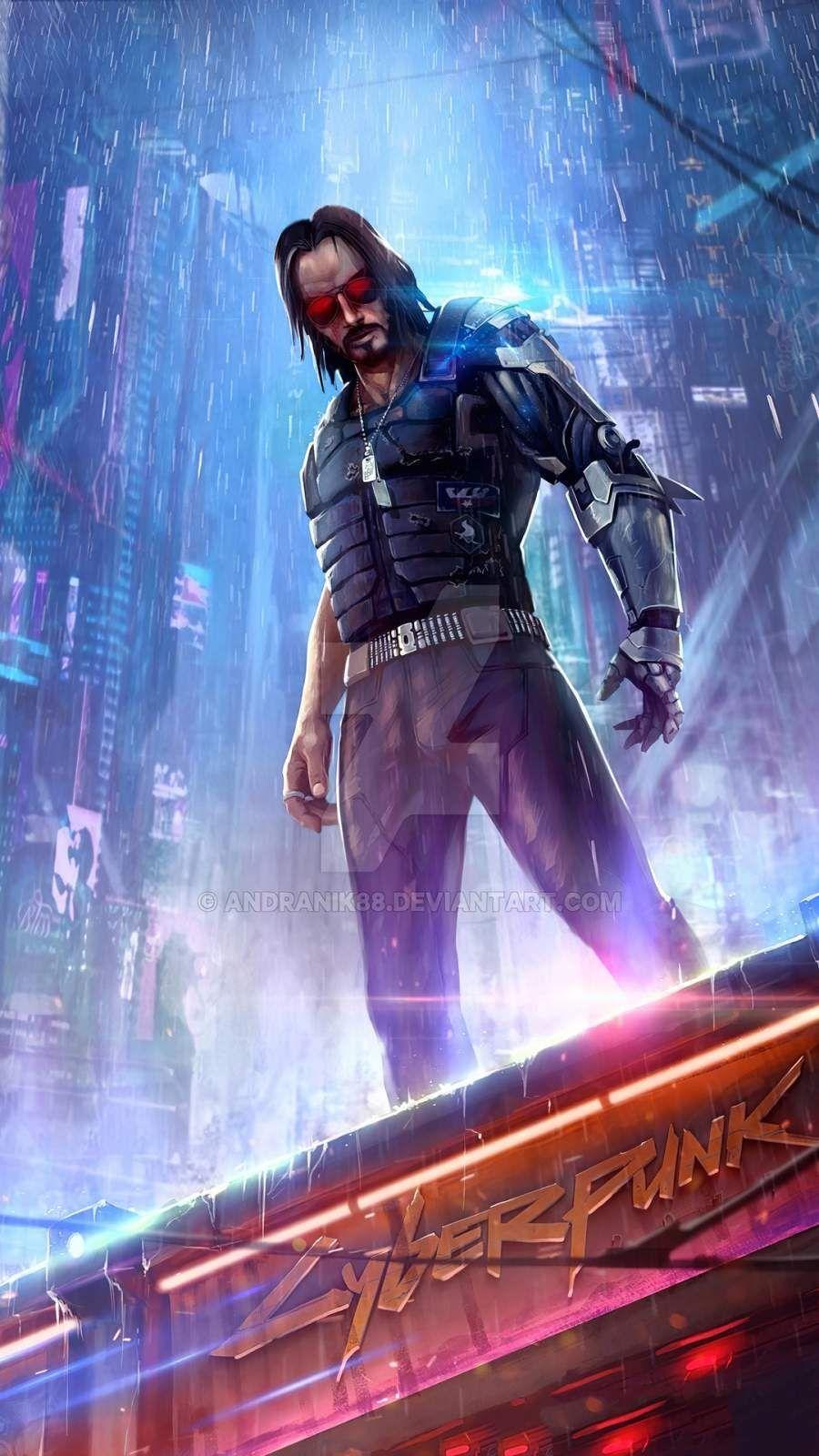 900x1600 Cyberpunk 2077 John Wick Wallpaper