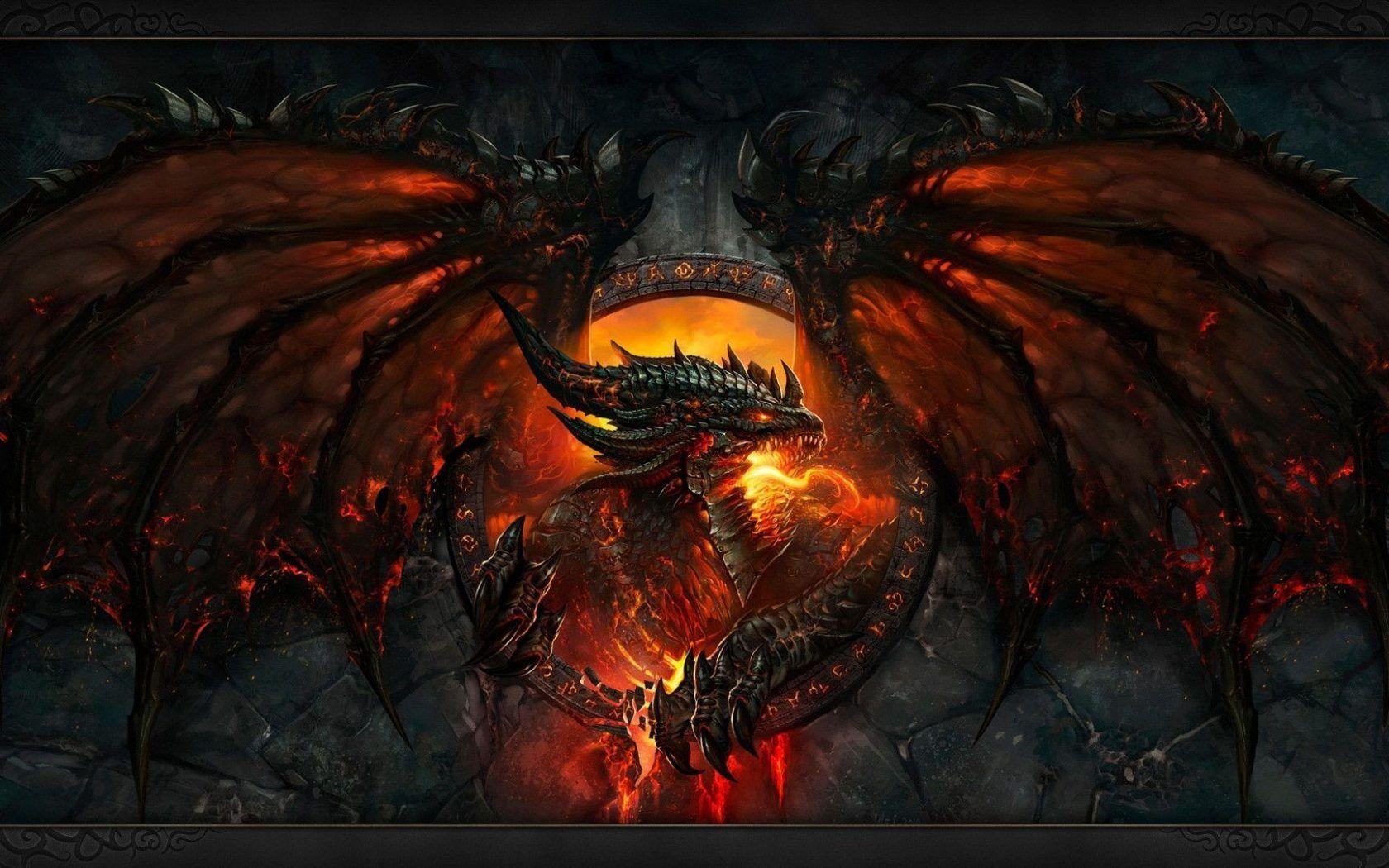 1680x1050 Fire Dragon Wallpaper 1080p • dodskypict