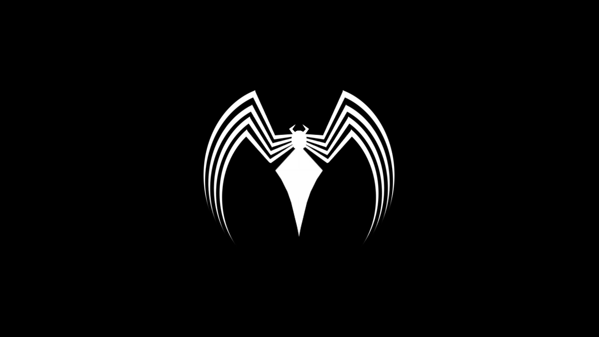 1920x1080 ScreenHeaven: Spider Man Spider Man Logo Venom Black Black
