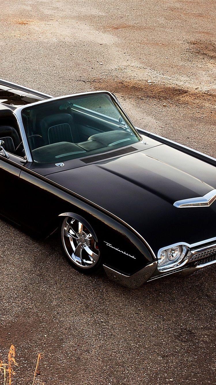 750x1334 Ford Thunderbird Black Car Top View 750x1334 IPhone 8 7 6 6S Wallpaper, Background, Picture, Image
