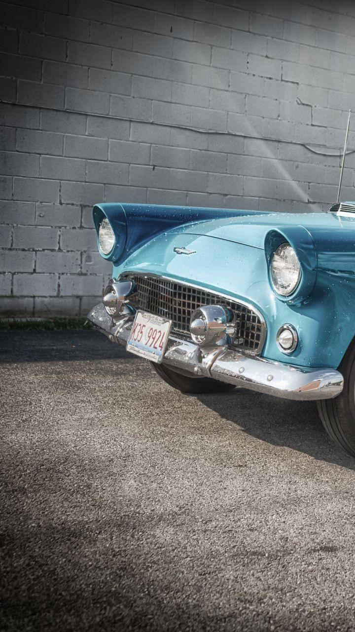 720x1280 Full Size Car, Classic Car, Antique Car, Thunderbird, Thunderbird 1955 HD Wallpaper & Background Download