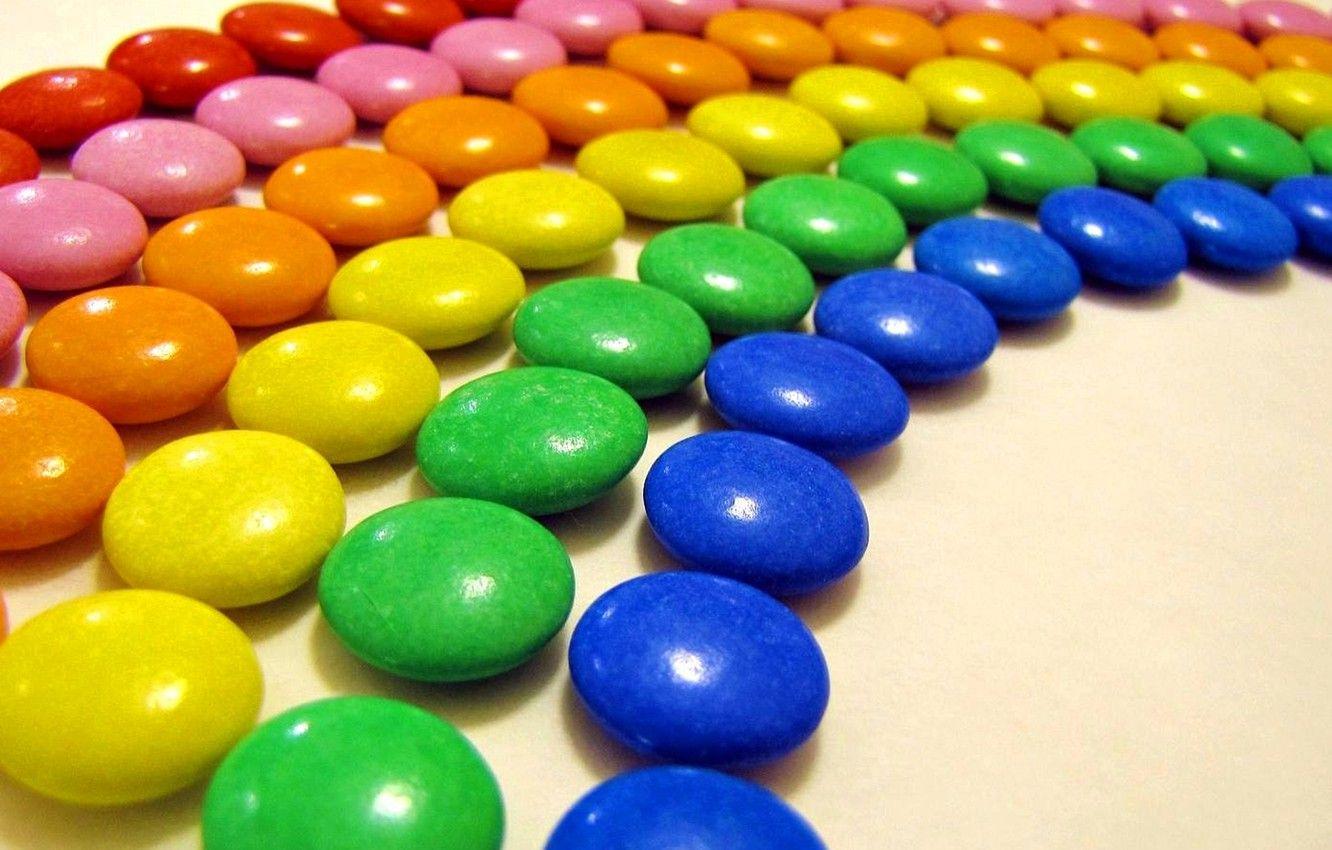 1332x850 Wallpaper color, food, rainbow, candy, pills image for desktop, section макро