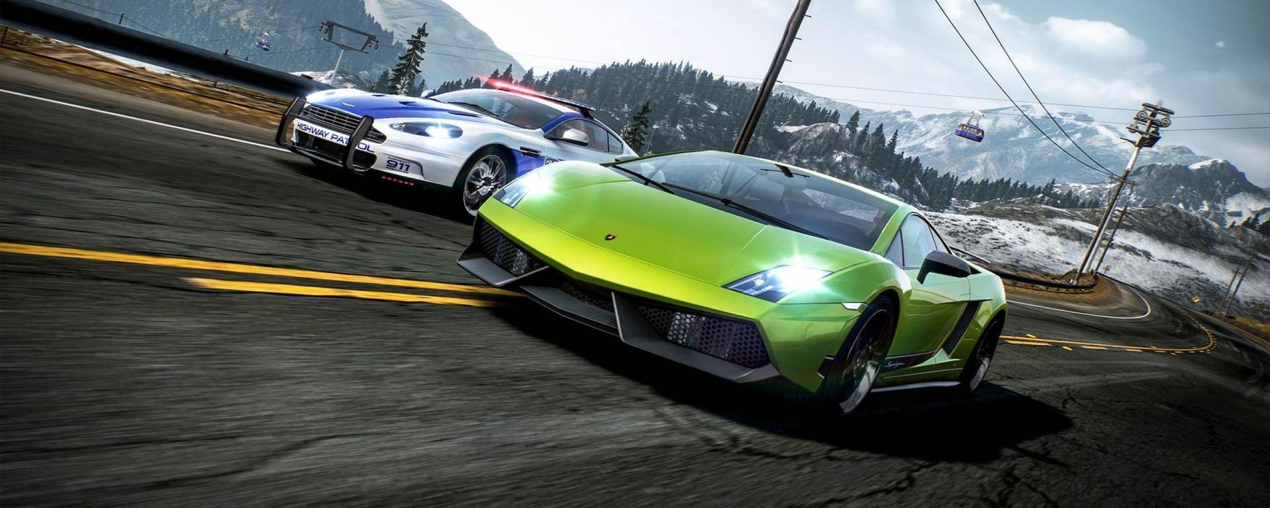 2560x1024 Green Car Need for Speed Hot Pursuit 2560x1024 Resolution Wallpaper, HD Games 4K Wallpaper, Image, Photo and Background