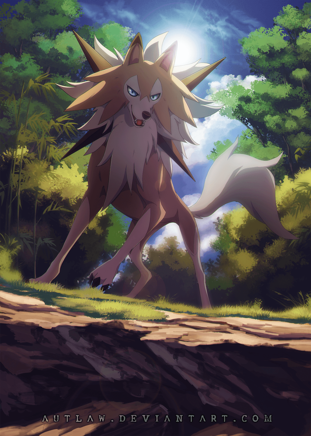 1024x1433 Lycanroc Wallpaper